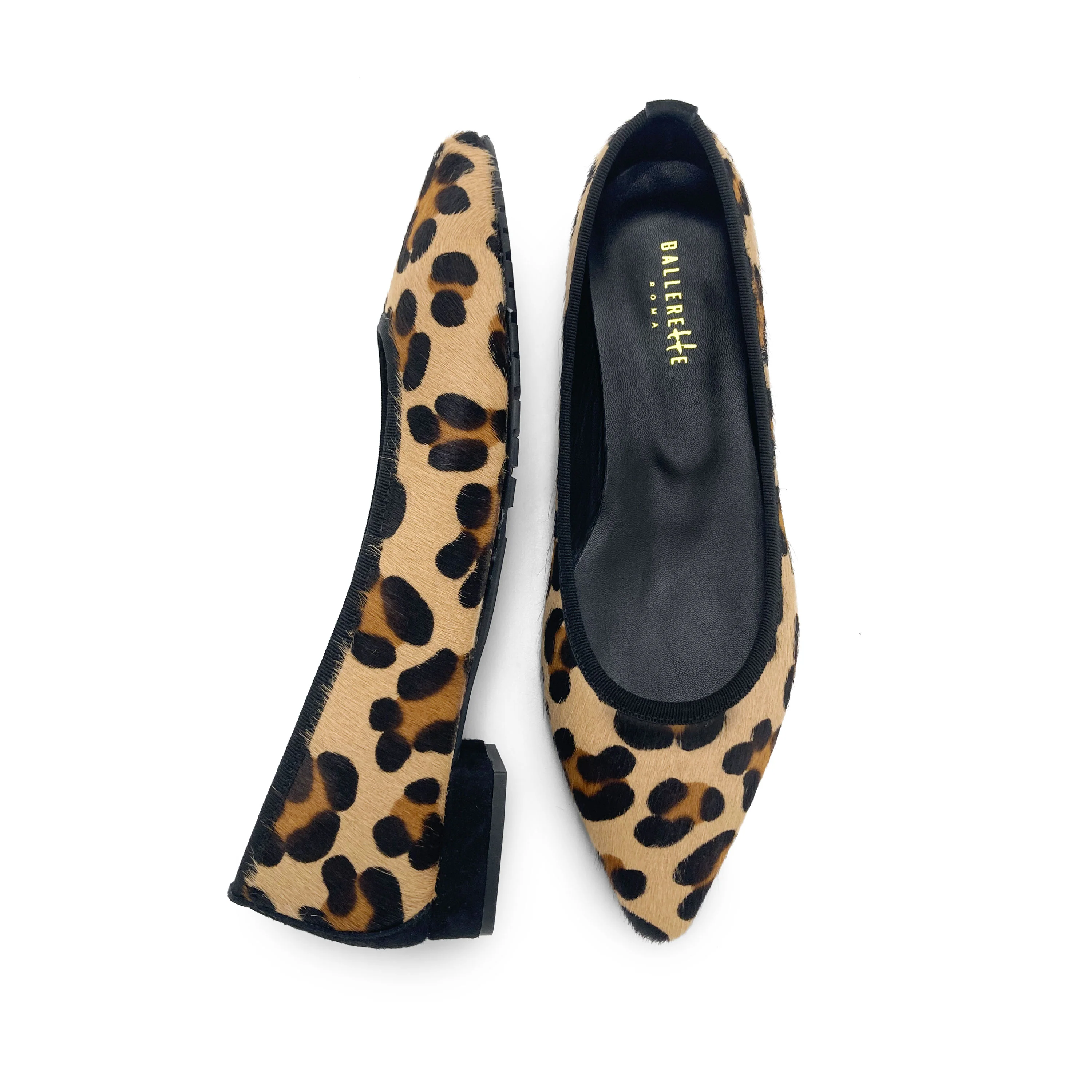 Ballerine a punta animalier leopardate