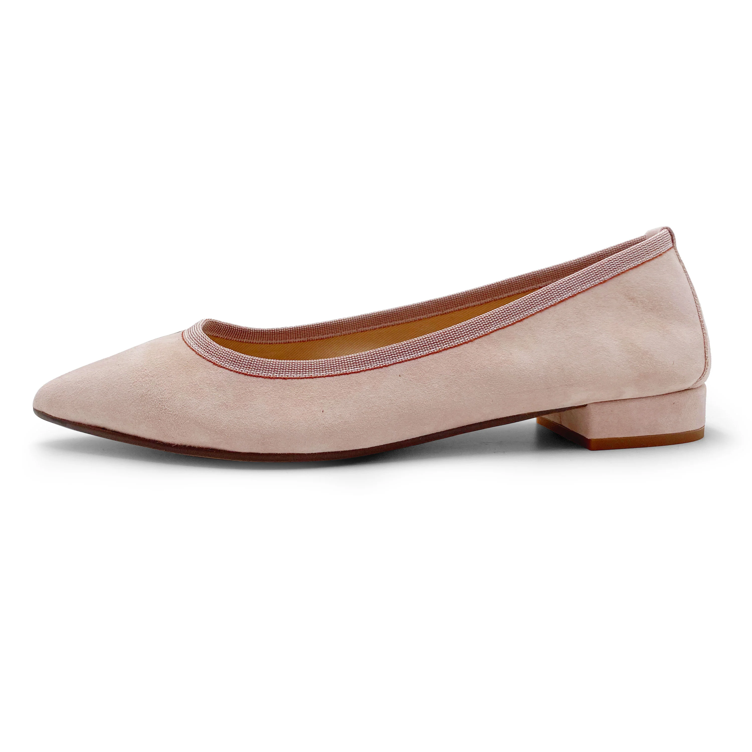 Ballerine a punta rosa in camoscio - Image 3