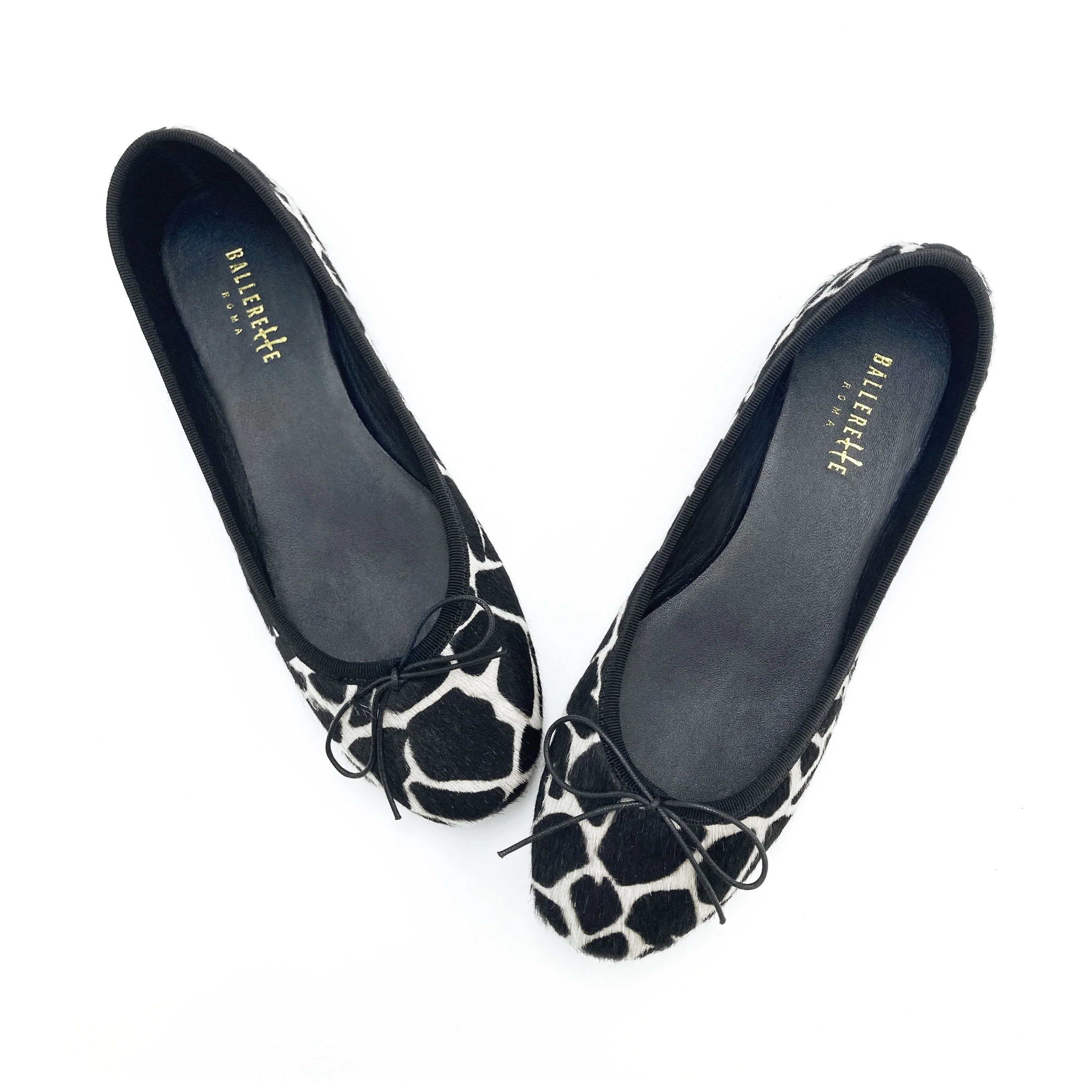 Ballerine animalier in cavallino maculato bianco e nero - Image 2