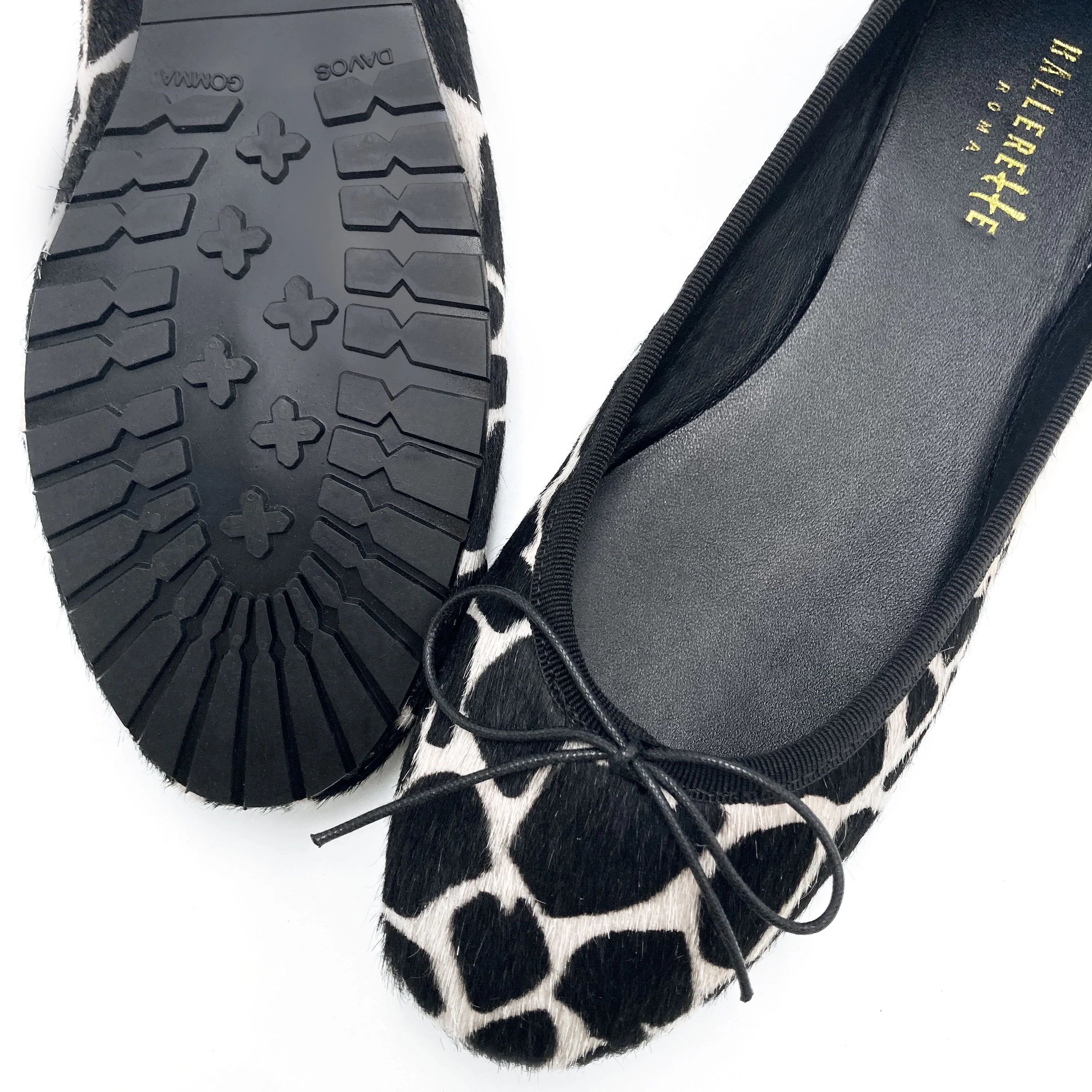 Ballerine animalier in cavallino maculato bianco e nero - Image 5