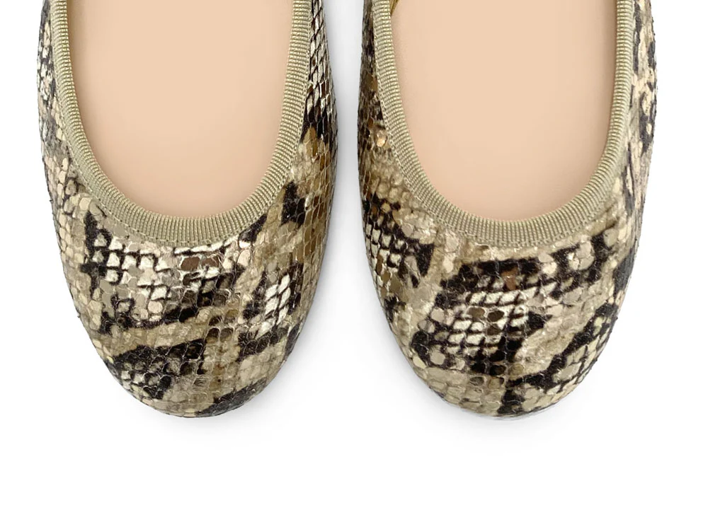 Ballerine animalier pitonate in pelle - Image 5