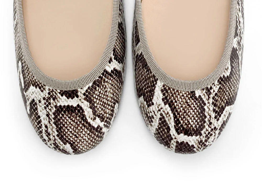 Ballerine animalier pitonate in pelle - Image 6