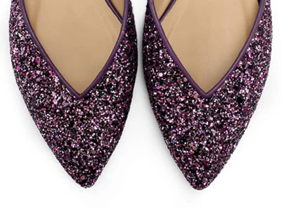 Ballerine aperte in glitter lilla - Image 5