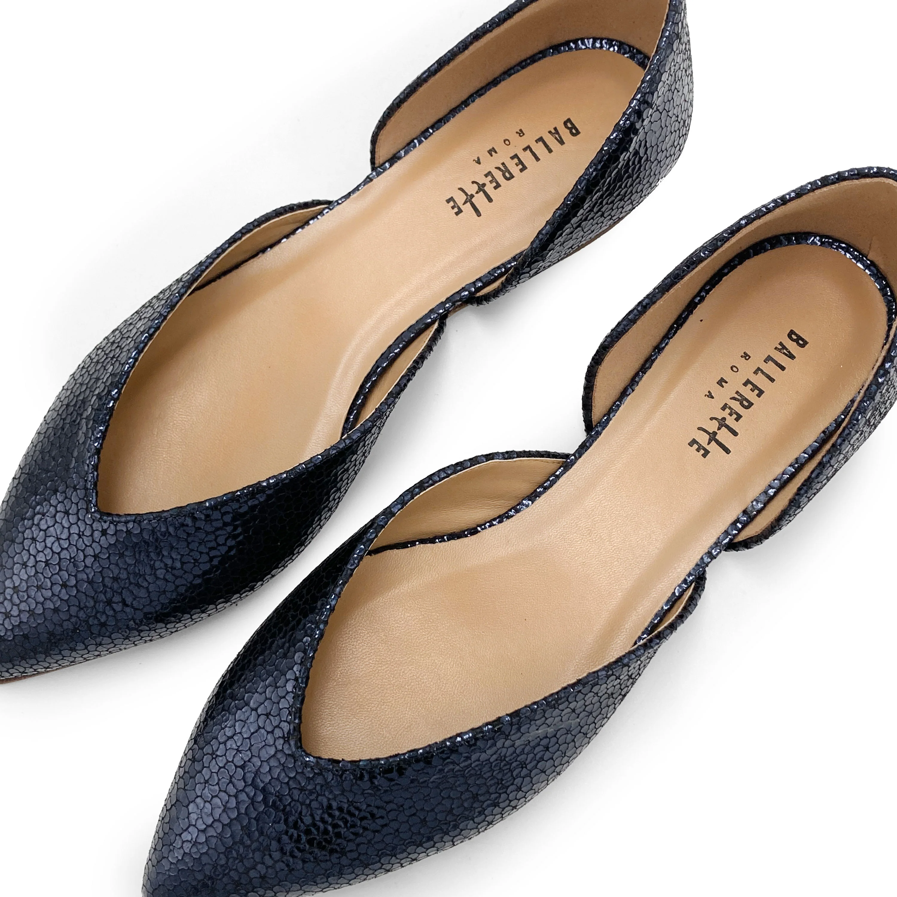 Ballerine aperte laminate blu - Image 5