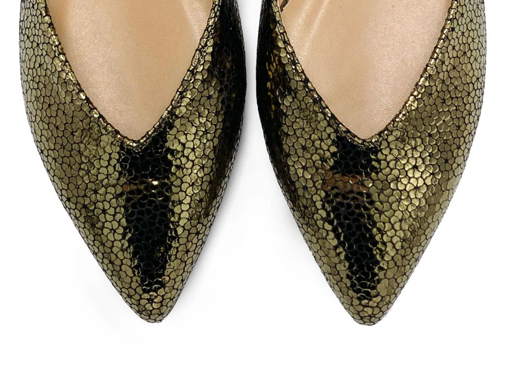 Ballerine aperte laminate bronzo - Image 6