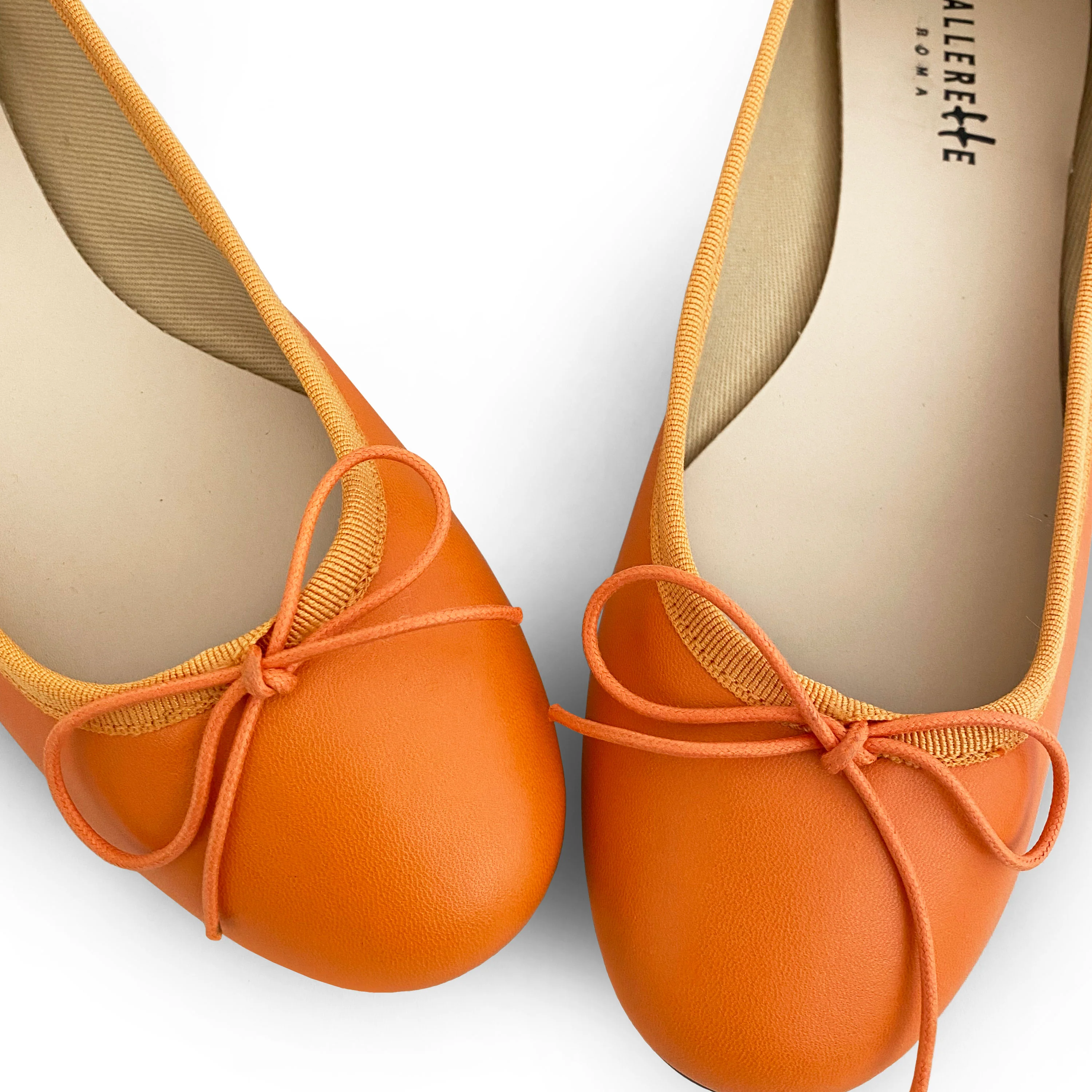 Ballerine arancioni in pelle - Image 4