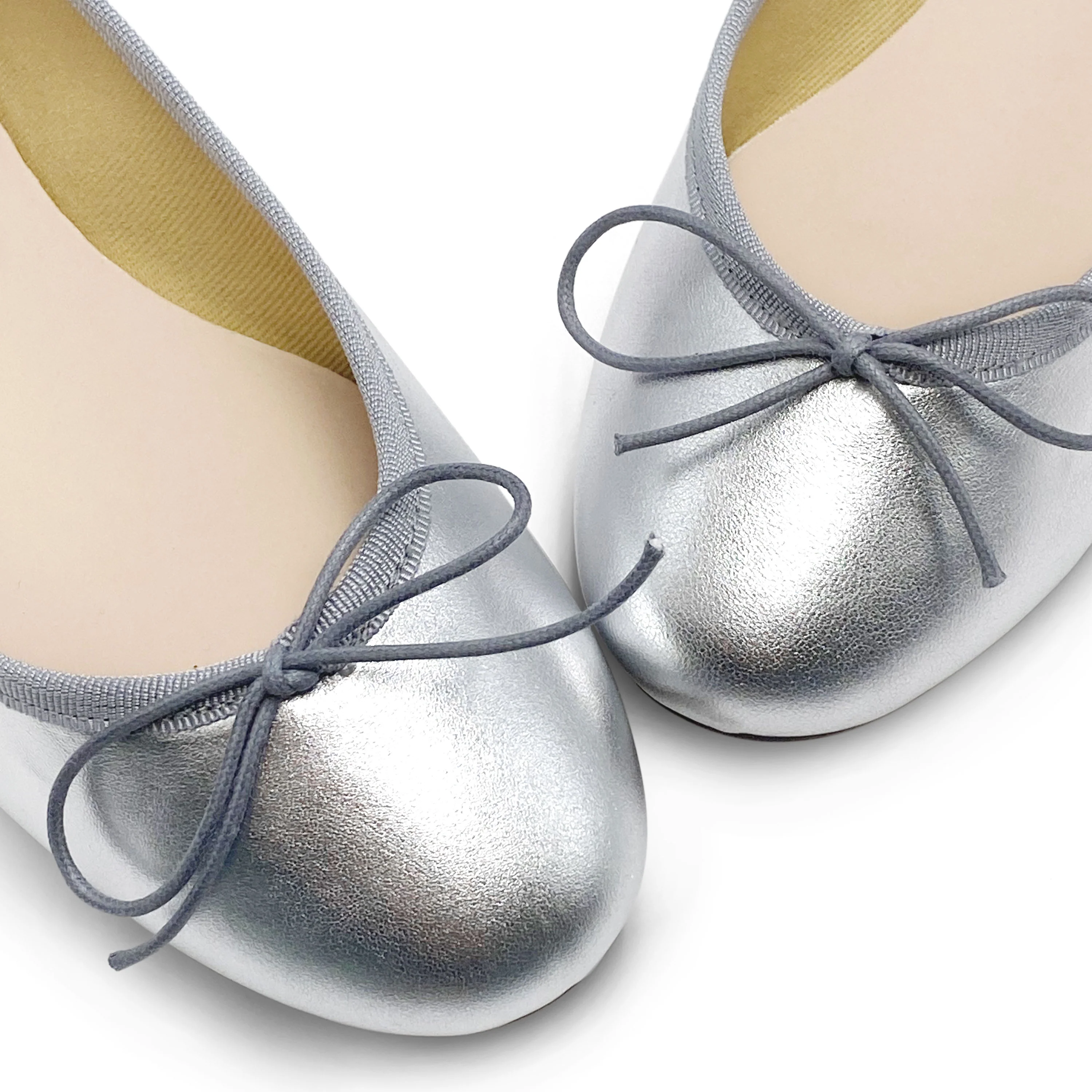 Ballerine argento in pelle laminata - Image 3