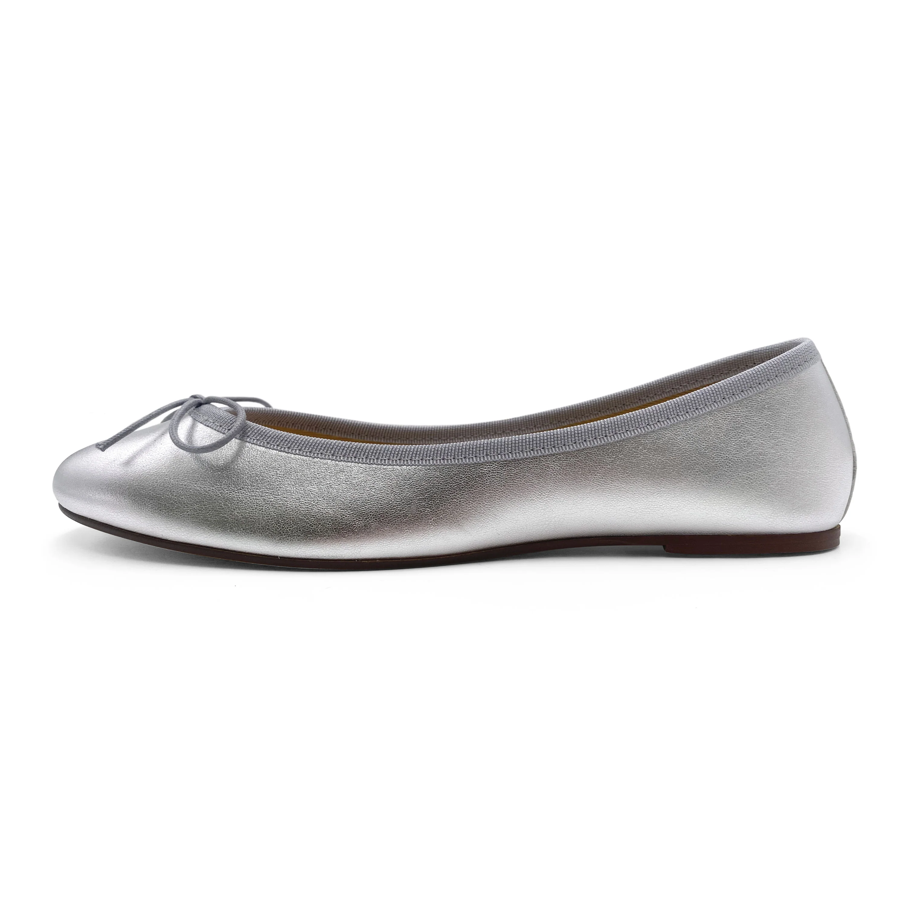 Ballerine argento in pelle laminata - Image 4