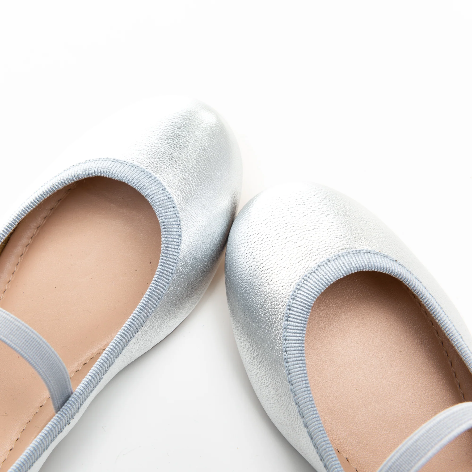 Ballerine bambina argento con elastico - Image 3