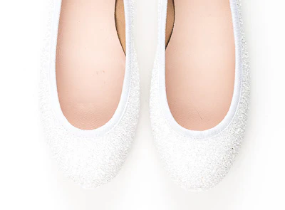 Ballerine bianche da cerimonia glitterate - Image 5