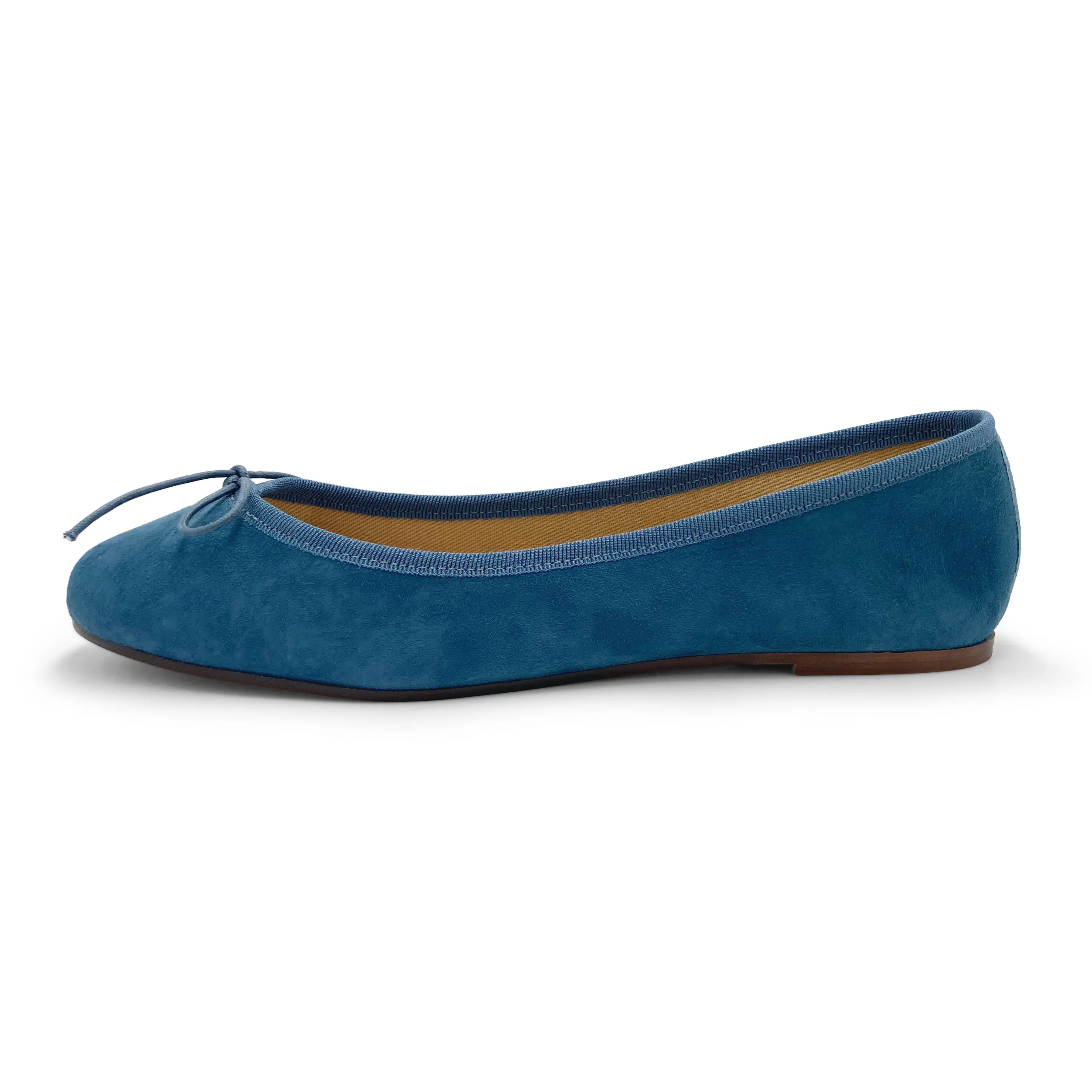 Ballerine blu ceruleo in camoscio - Image 3