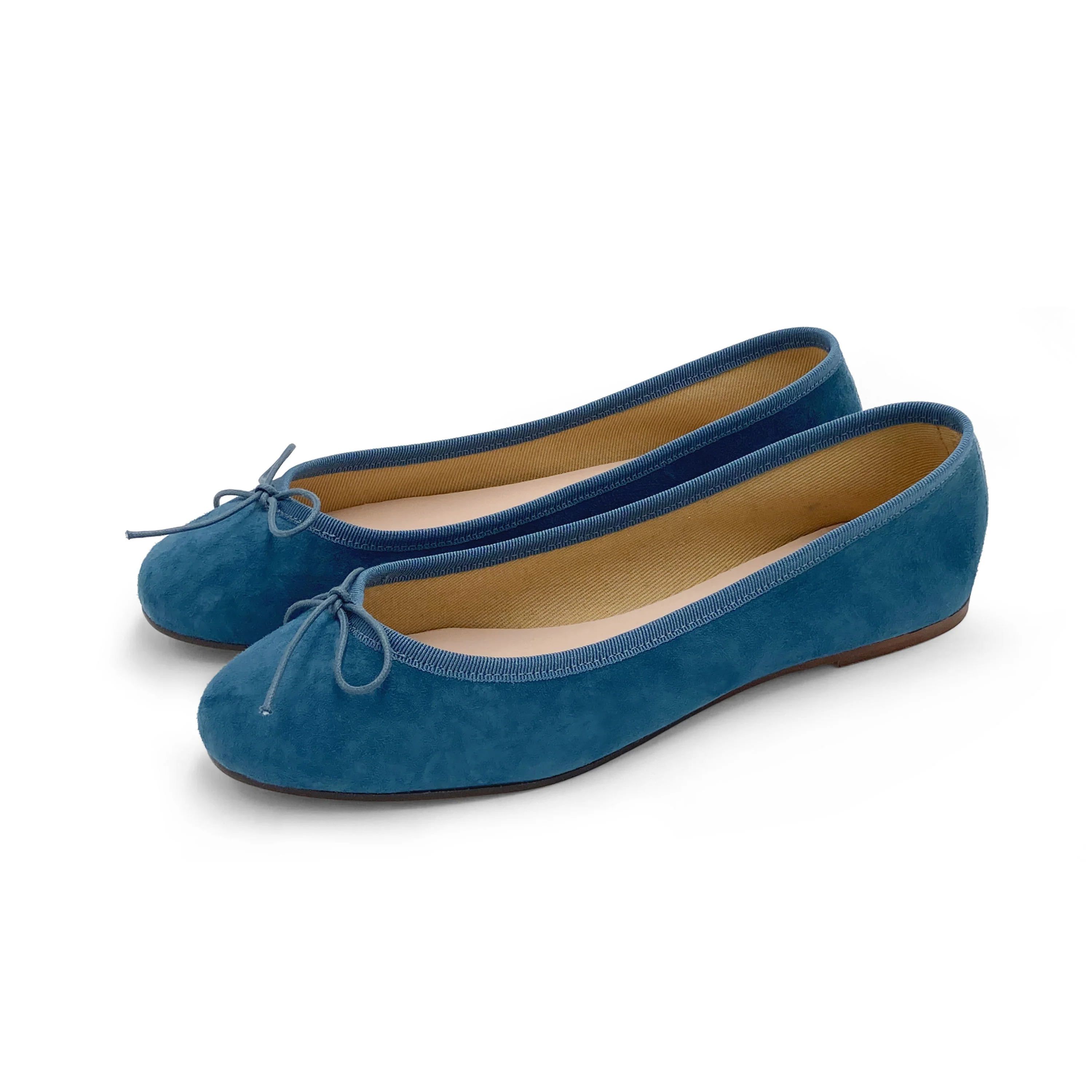 Ballerine blu ceruleo in camoscio - Image 5