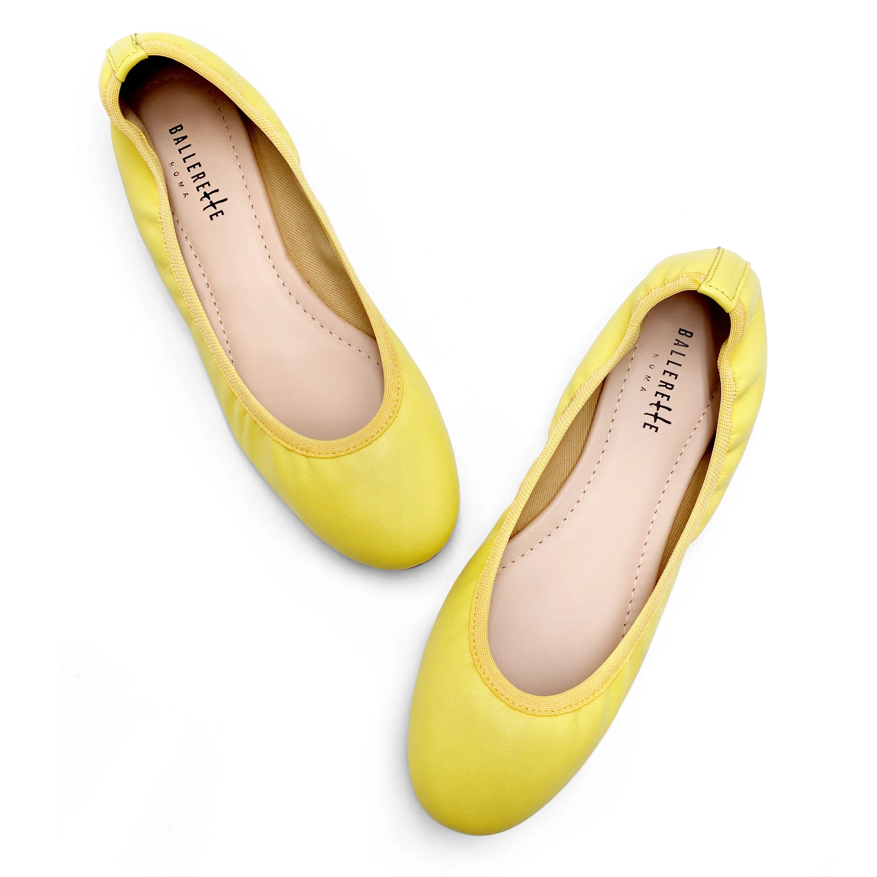 Ballerine con elastico in pelle giallo limone - Image 4