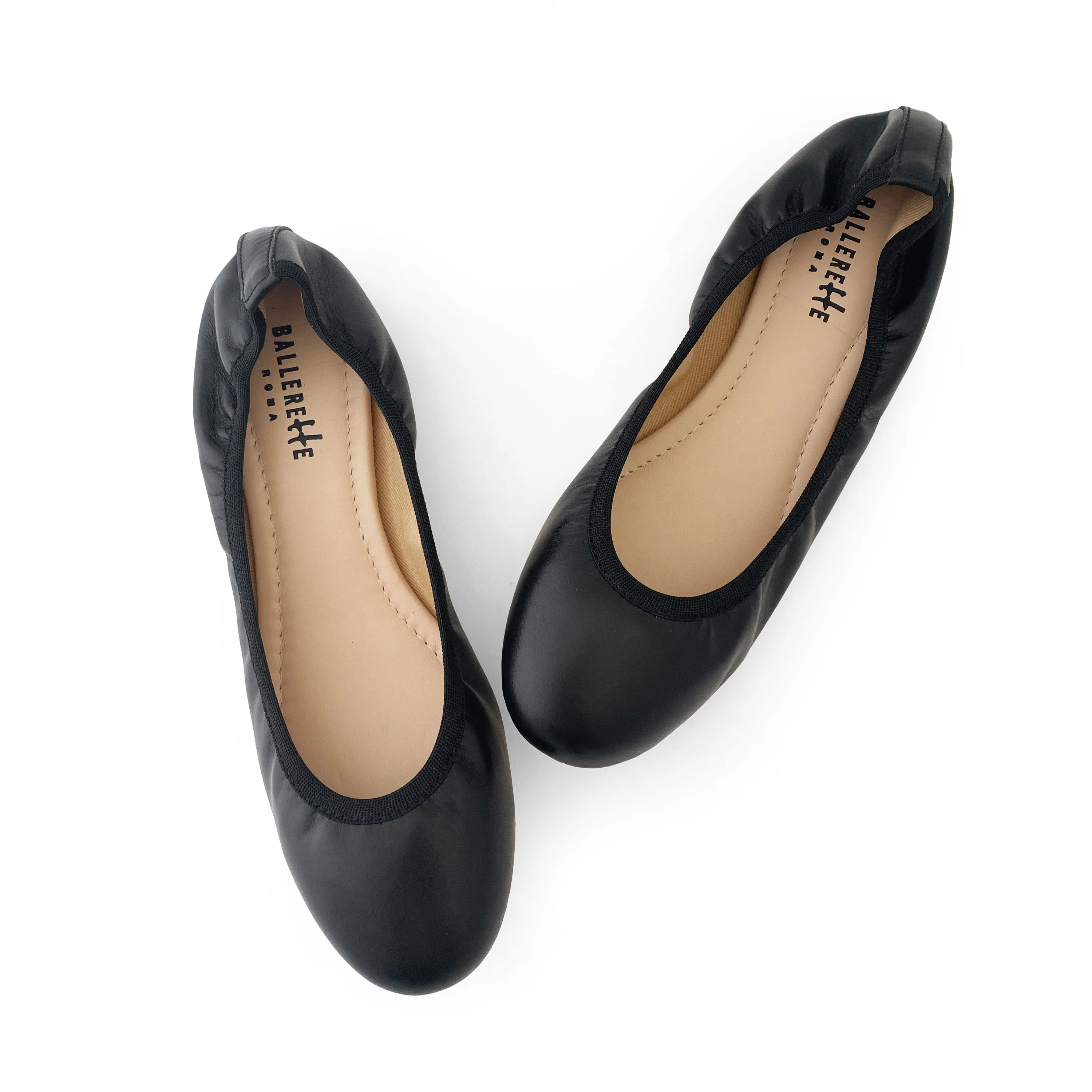 Ballerine con elastico in pelle nera - Image 2