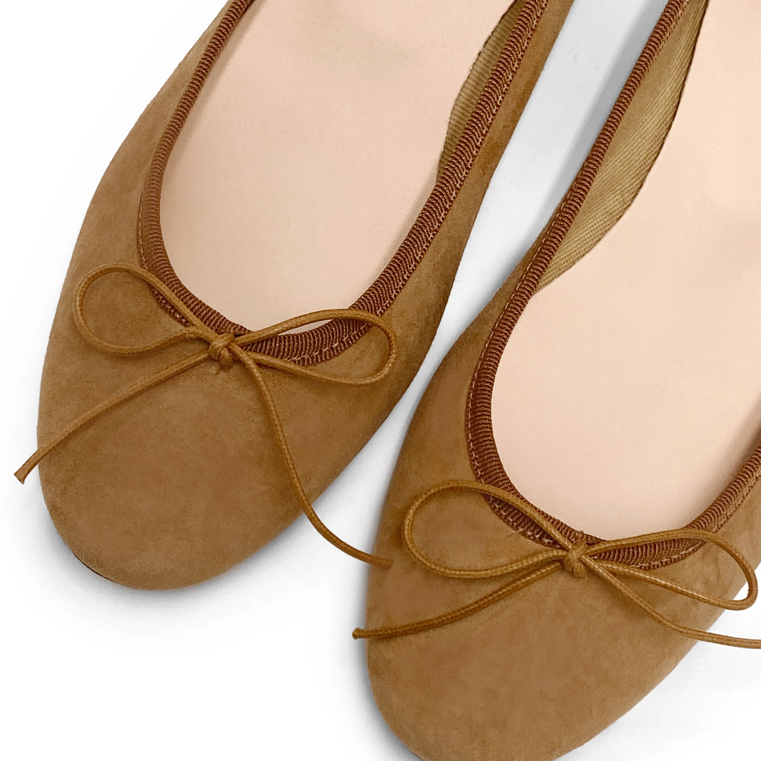Ballerine con tacco cuoio in camoscio - Image 3