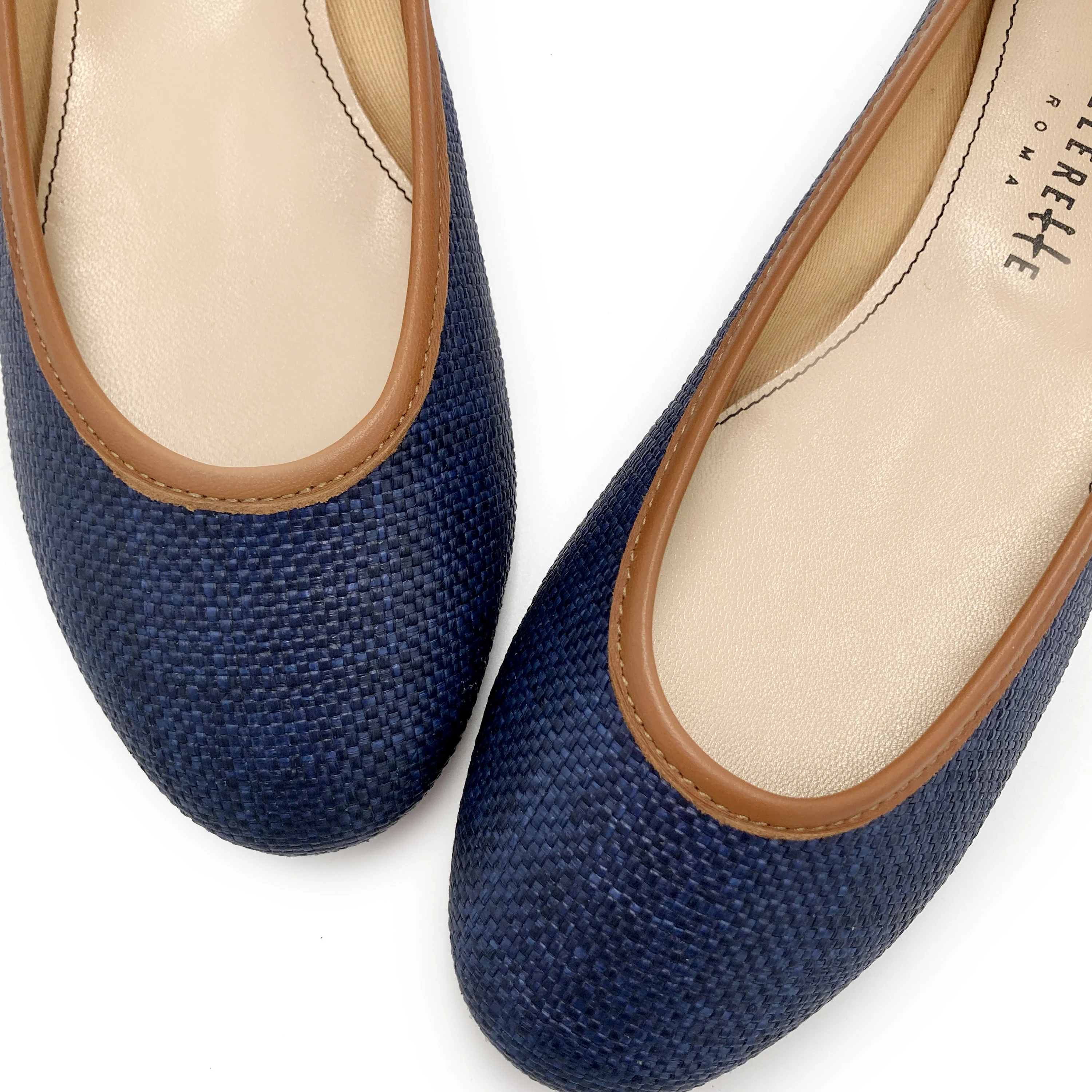 Ballerine estive blu in rafia - Image 3