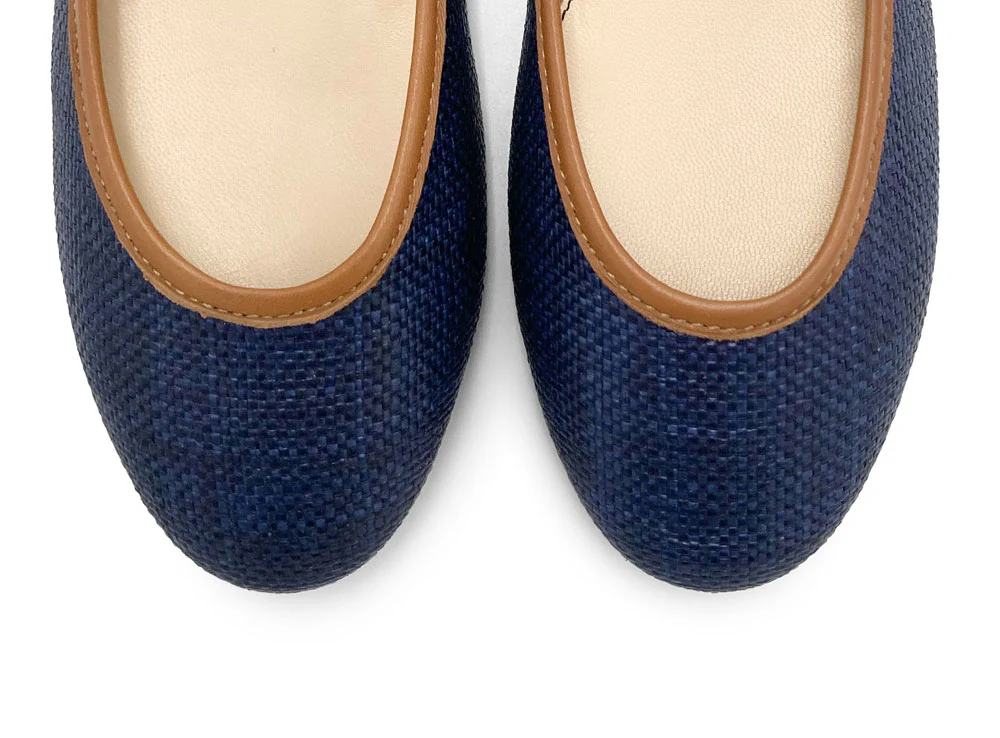 Ballerine estive blu in rafia - Image 5