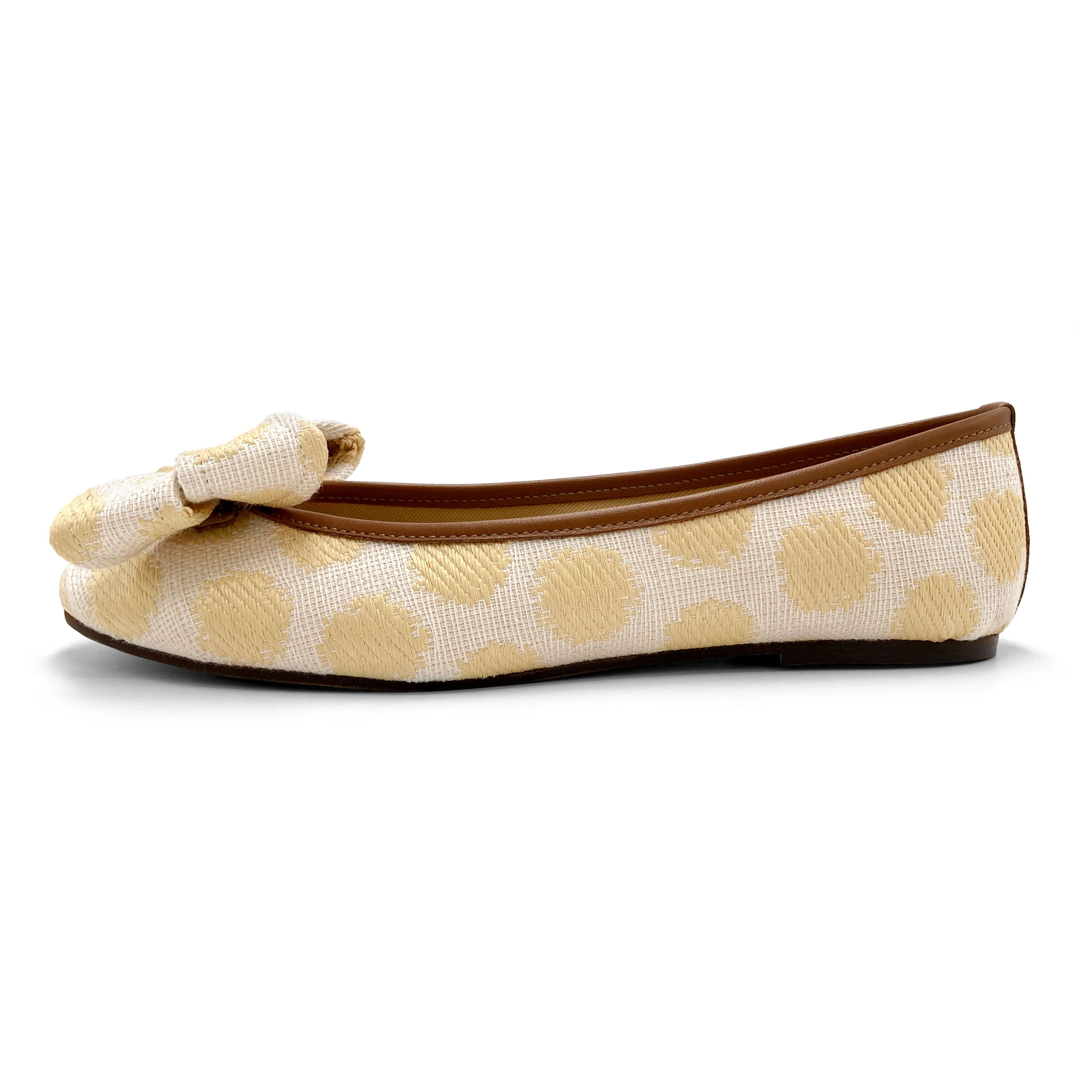 Ballerine estive in rafia a pois con fiocco - Image 4