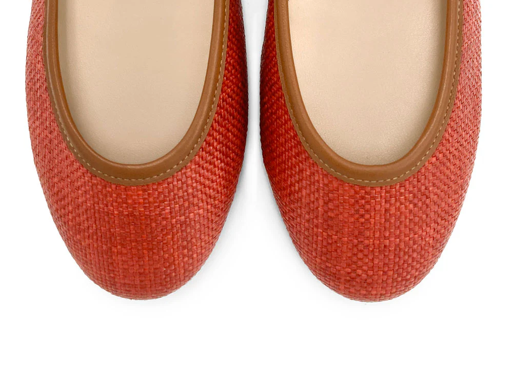 Ballerine estive rosse in rafia - Image 5