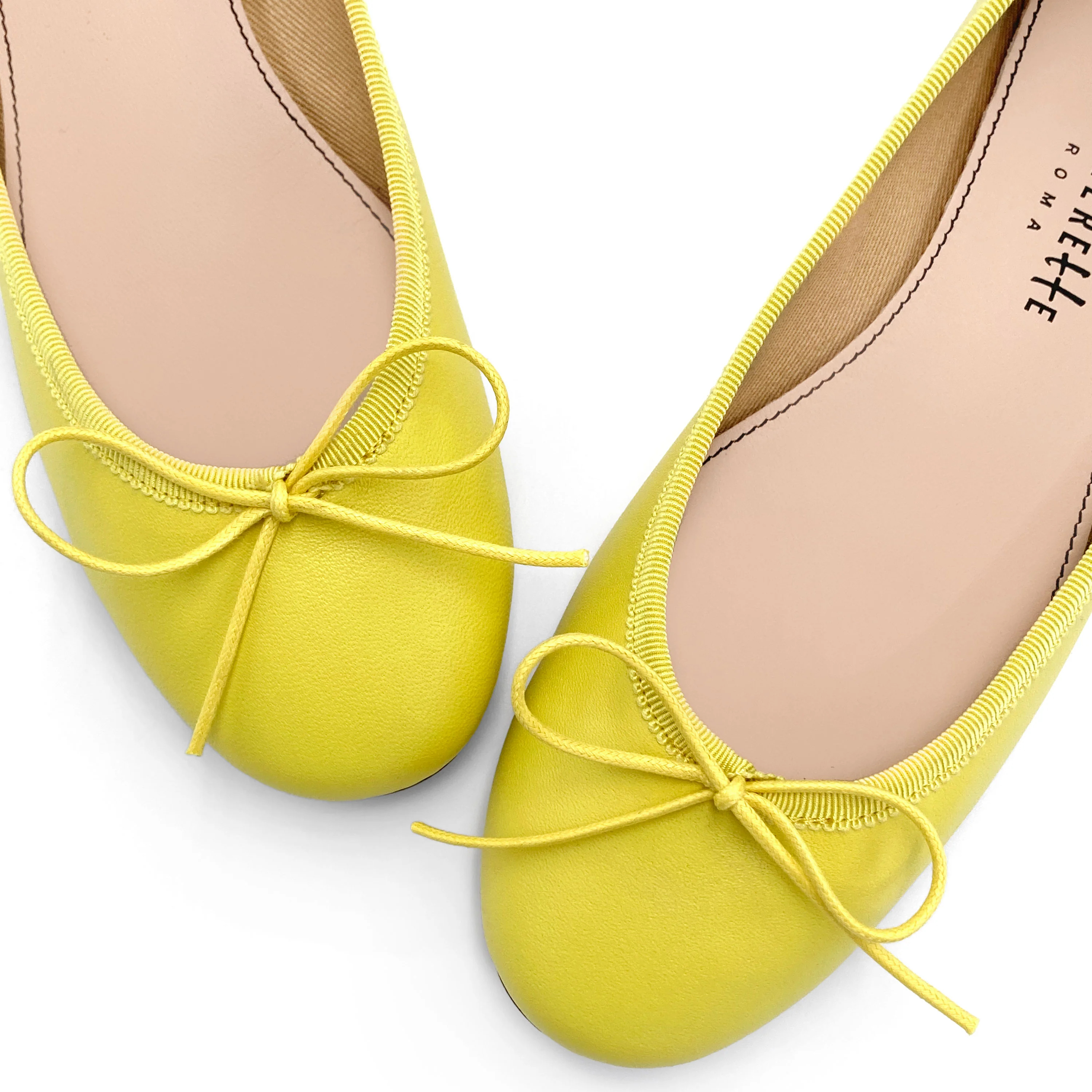 Ballerine gialle limone in pelle - Image 3