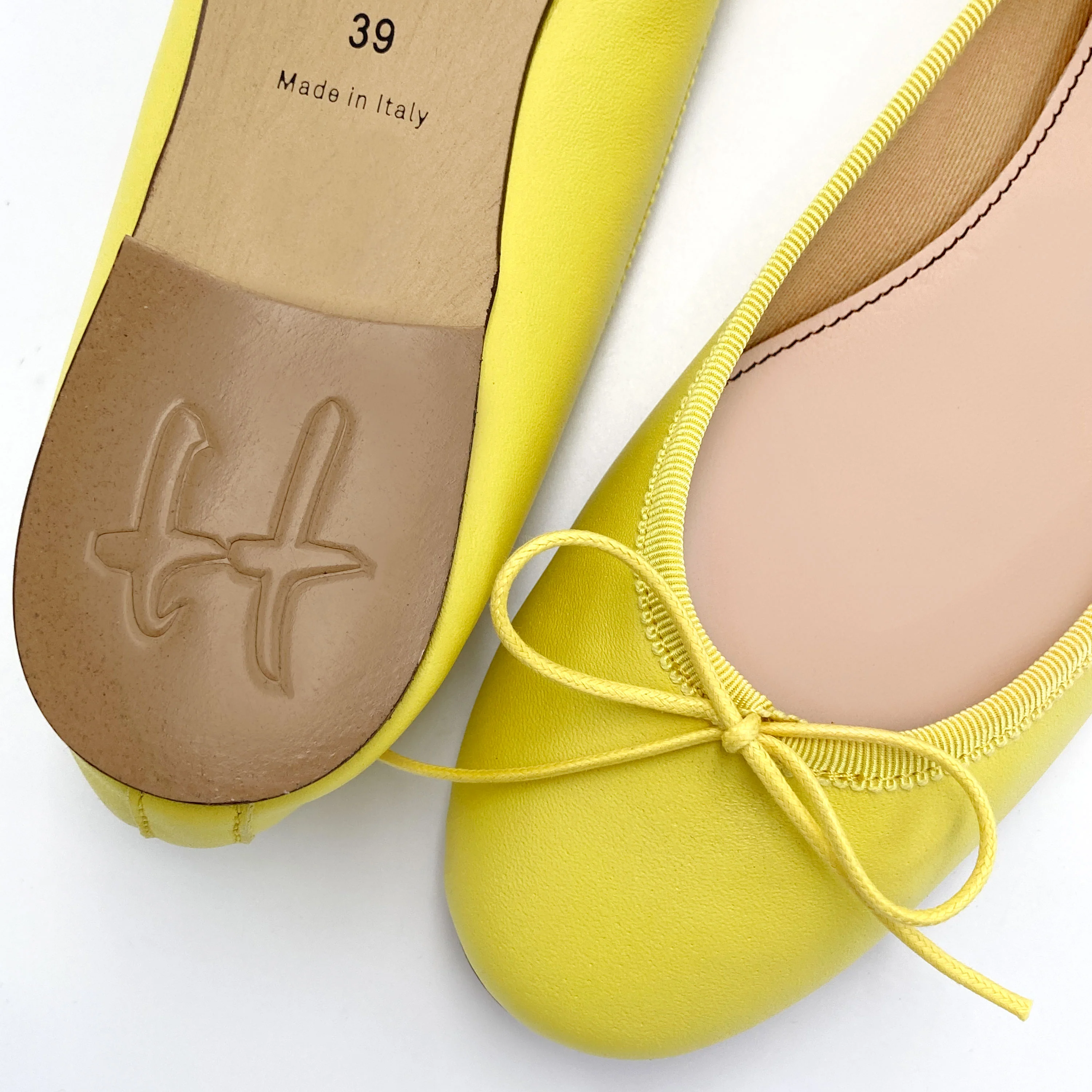 Ballerine gialle limone in pelle - Image 5