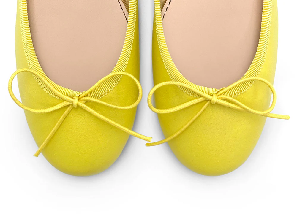 Ballerine gialle limone in pelle - Image 6