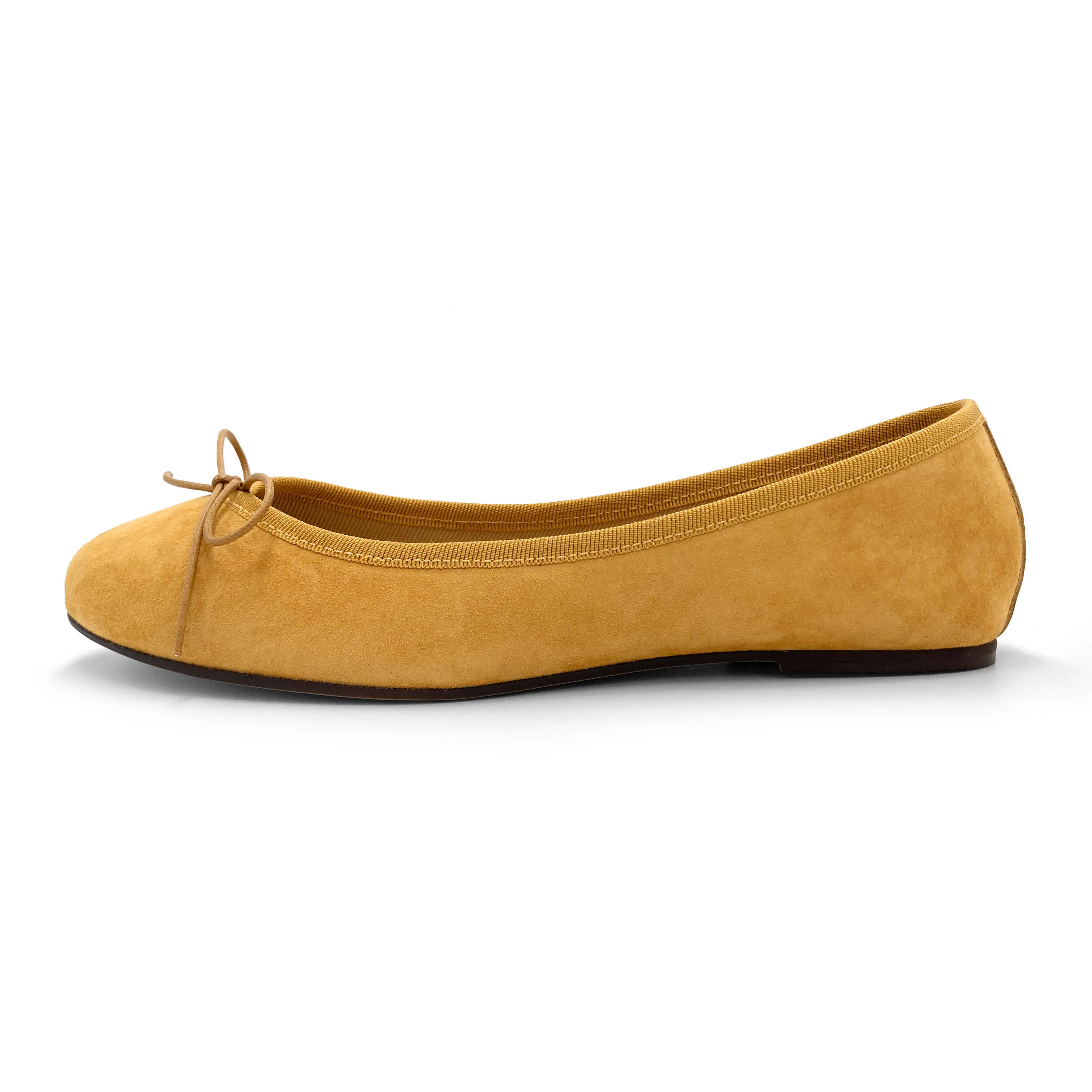 Ballerine gialle senape in camoscio - Image 4