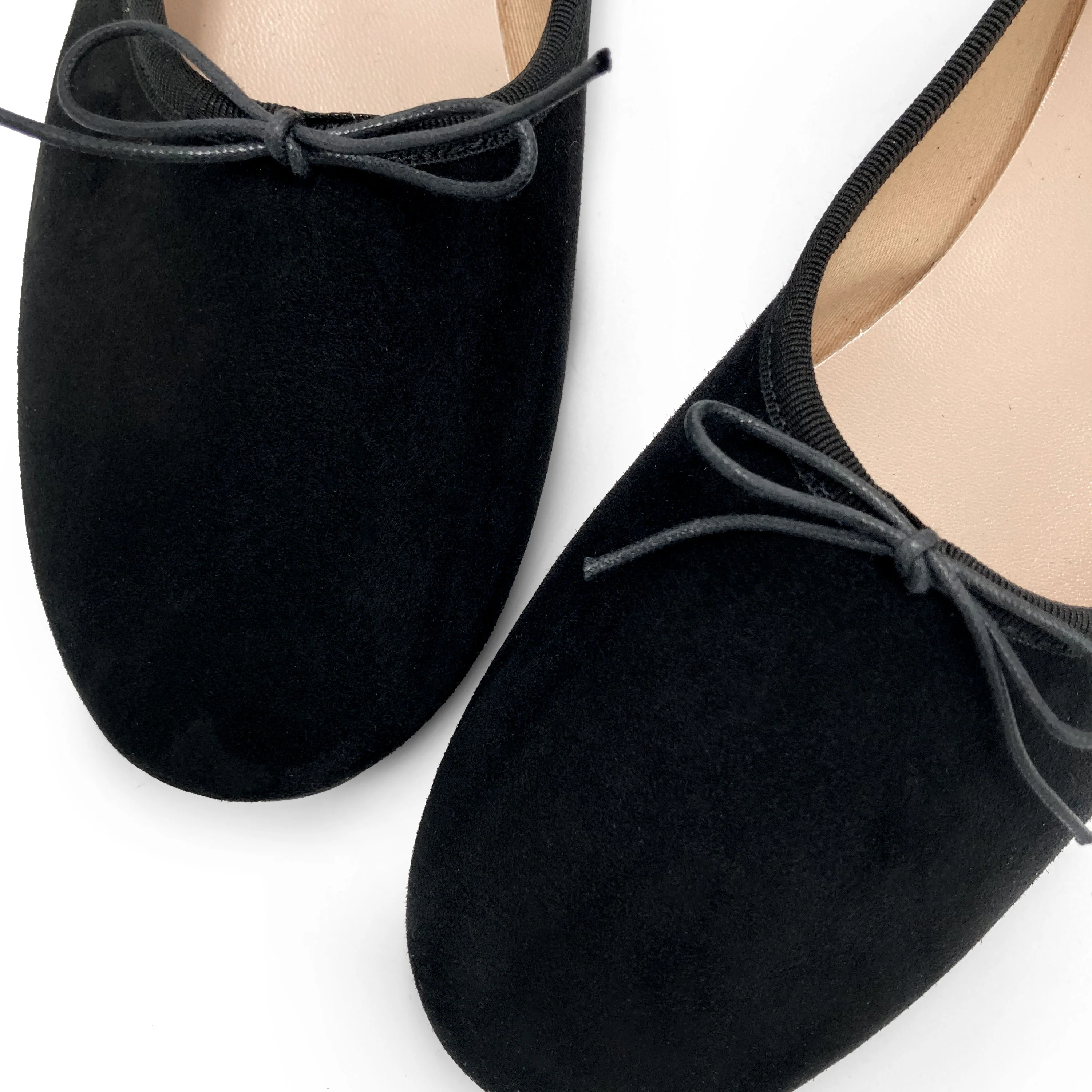 Ballerine "glove shoes" nere accollate in camoscio - Image 3