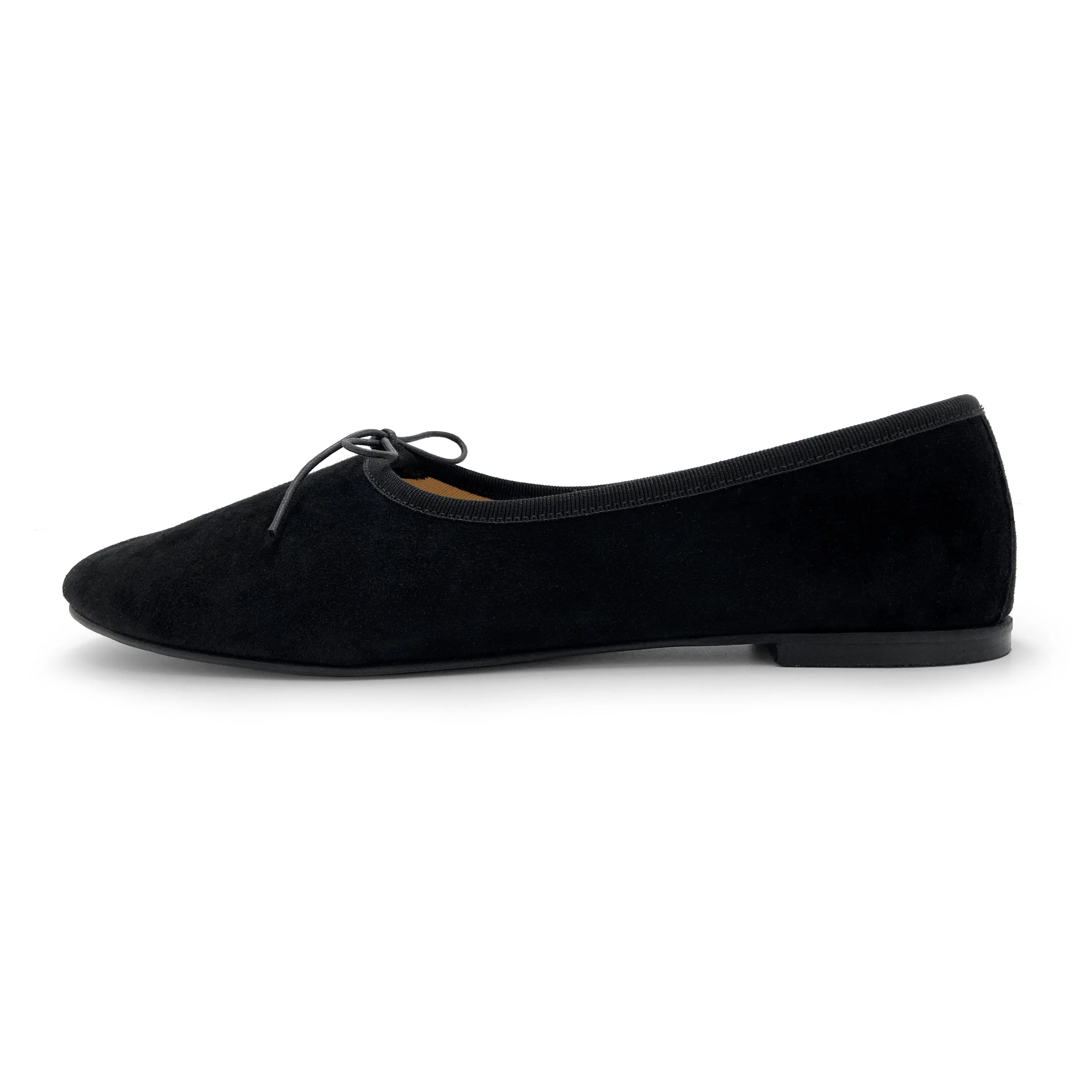 Ballerine "glove shoes" nere accollate in camoscio - Image 4
