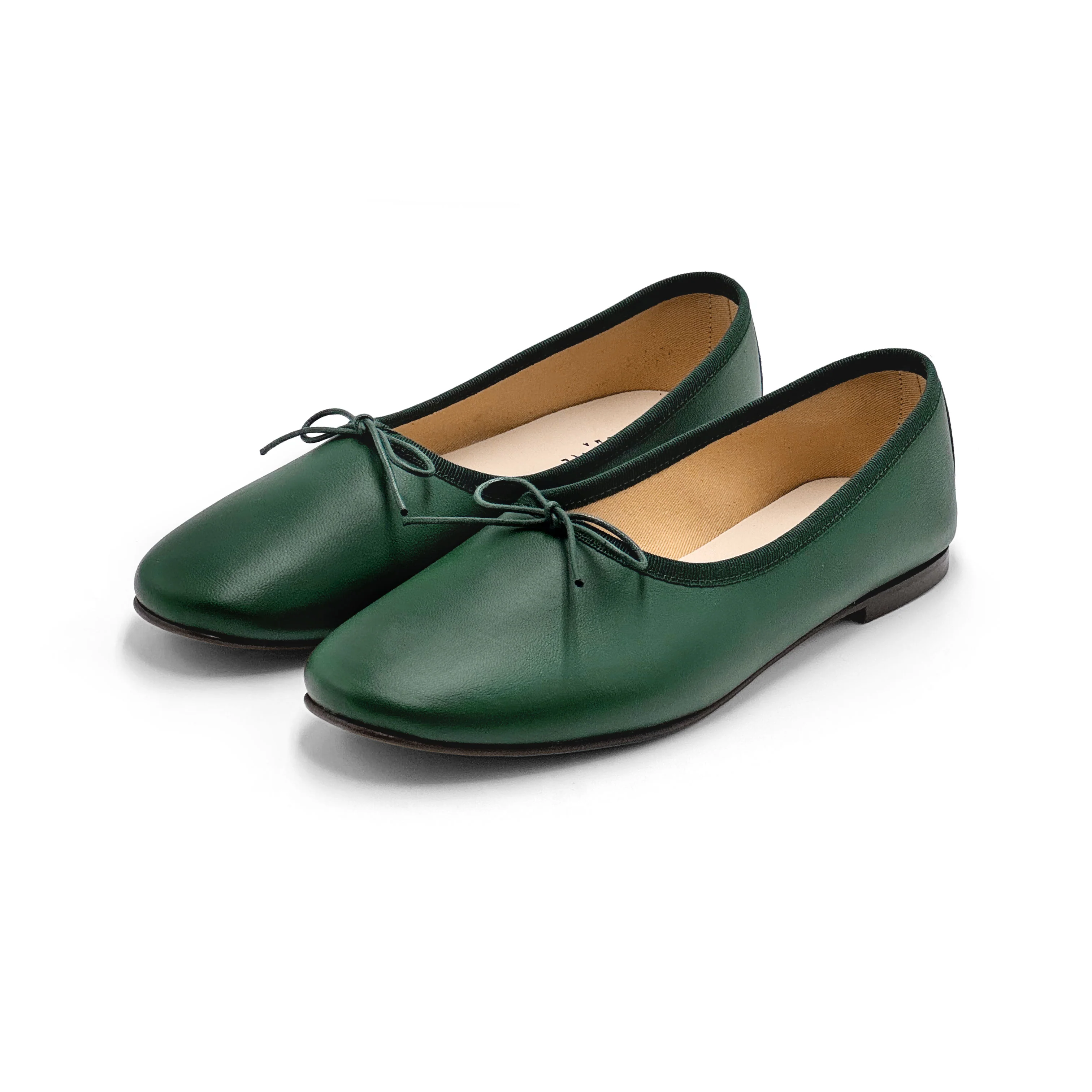 Ballerine "glove shoes" verdi accollate in pelle - Image 2
