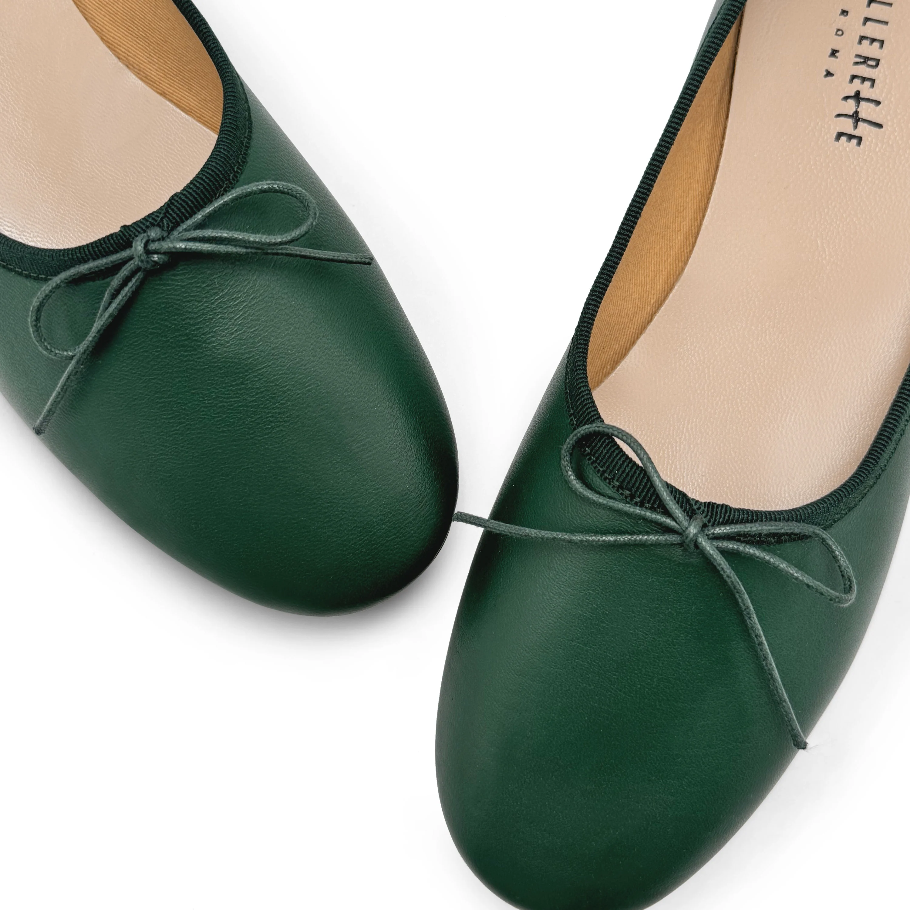 Ballerine "glove shoes" verdi accollate in pelle - Image 3