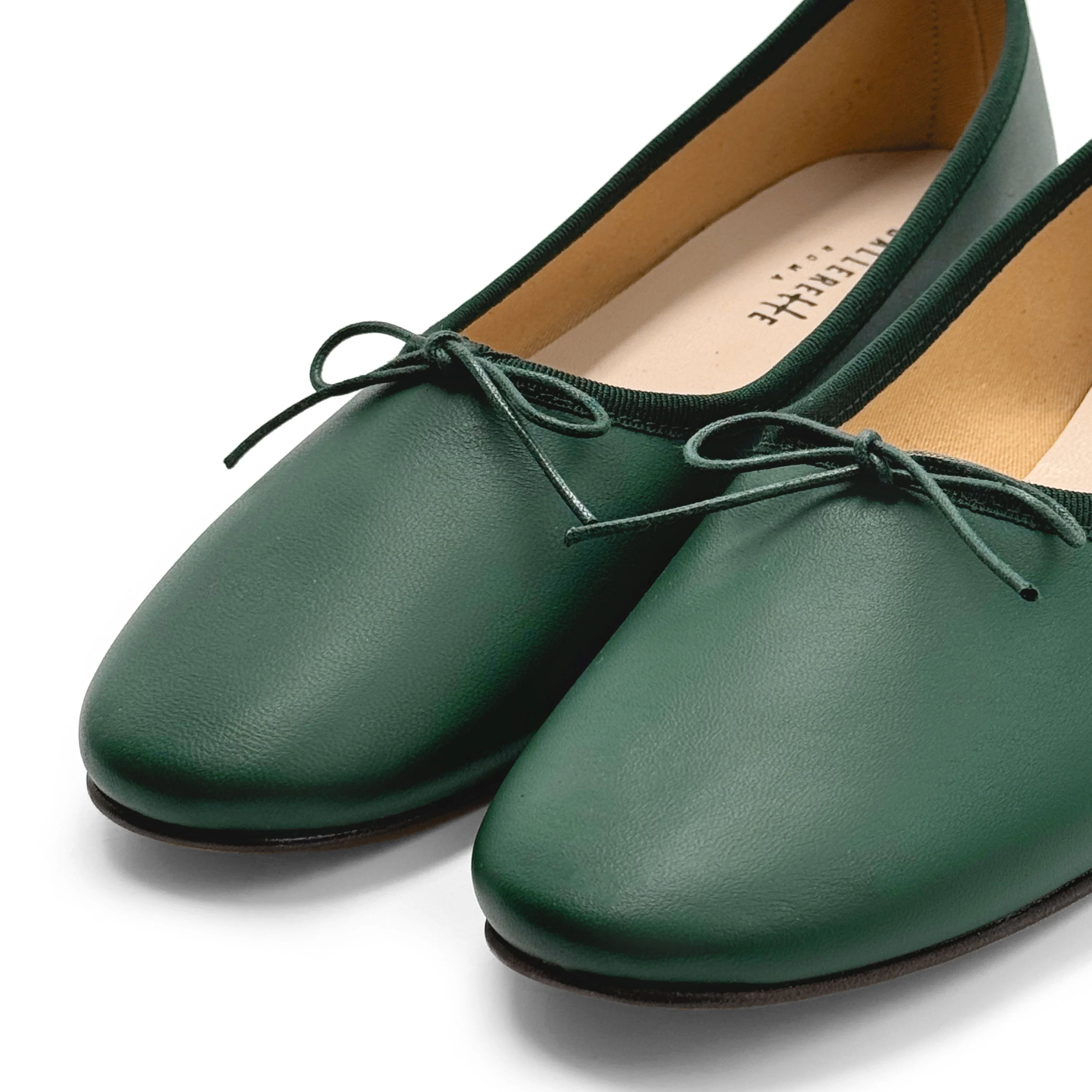 Ballerine "glove shoes" verdi accollate in pelle - Image 4