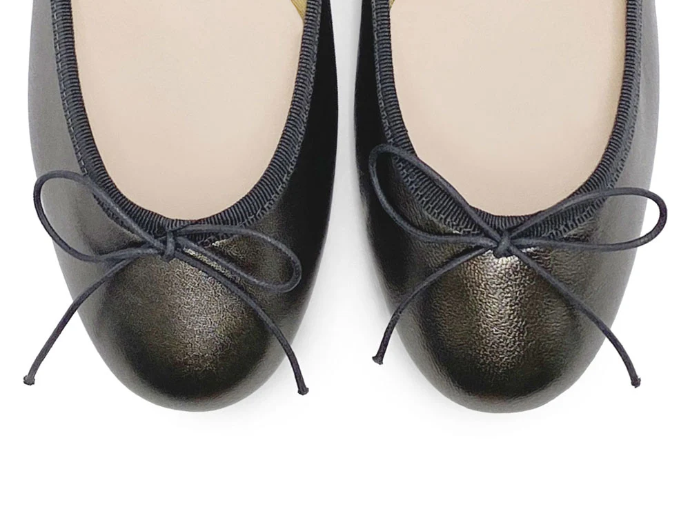 Ballerine grigie in pelle laminata - Image 5