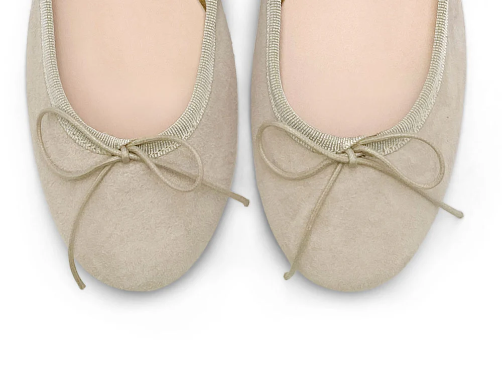 Ballerine in camoscio beige - Image 5