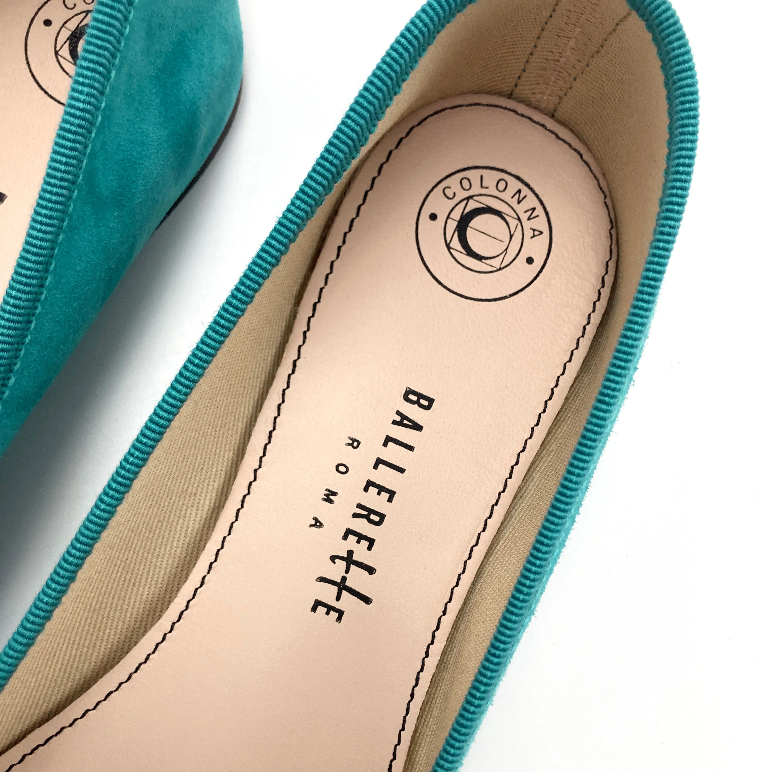 Ballerine in camoscio blu pavone - Image 4
