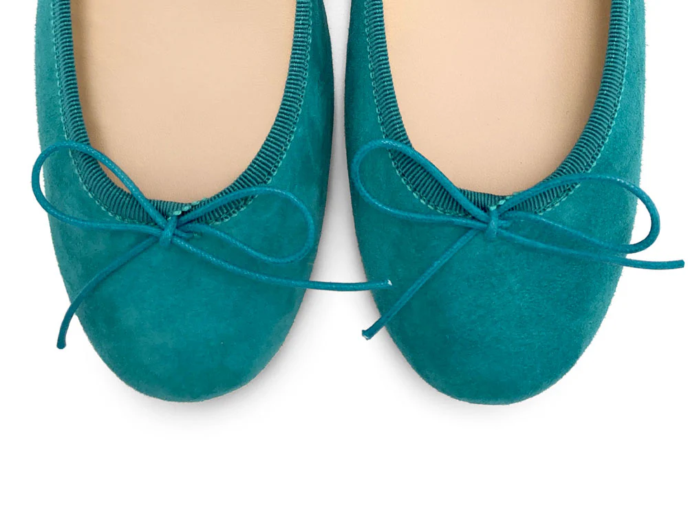 Ballerine in camoscio blu pavone - Image 6