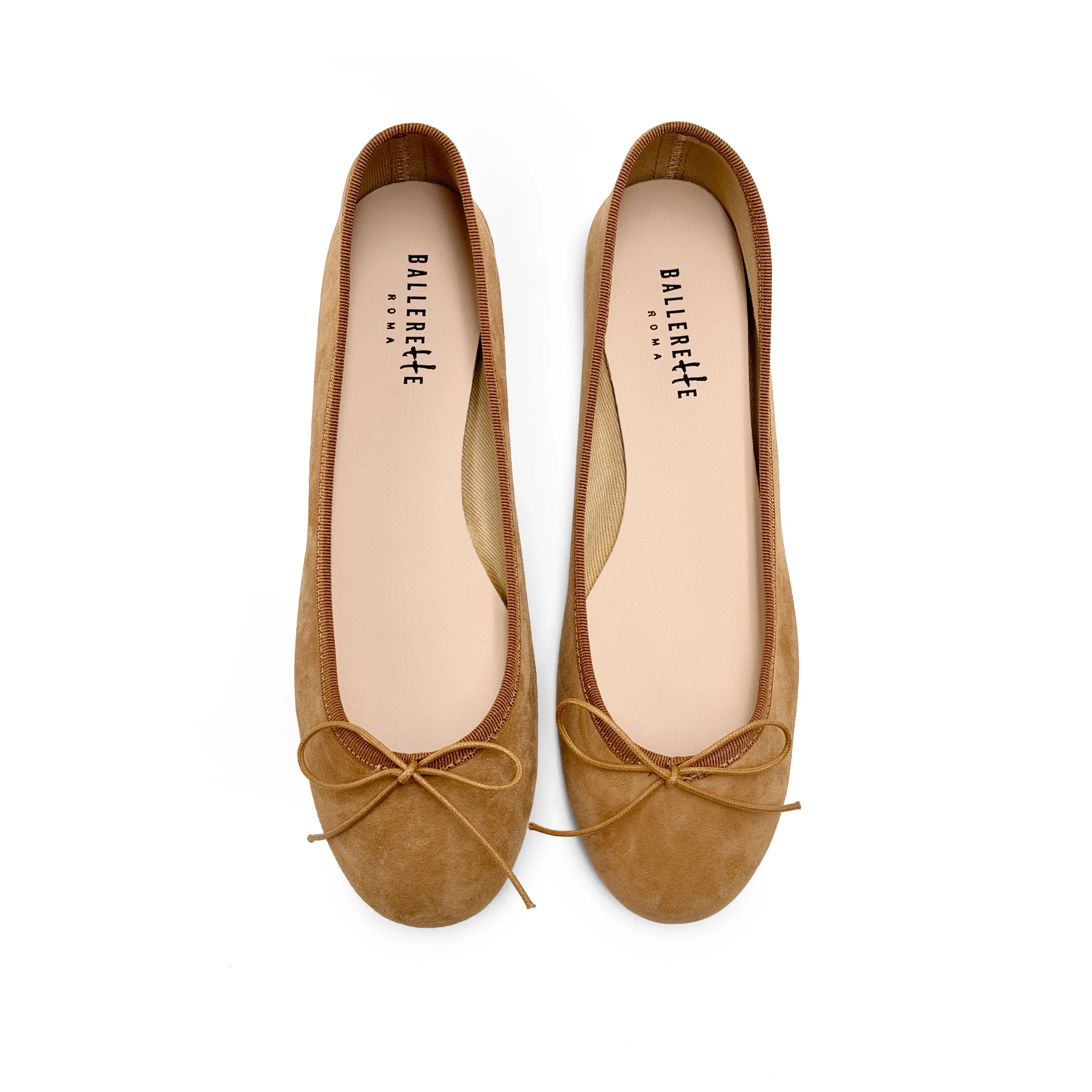 Ballerine in camoscio cuoio