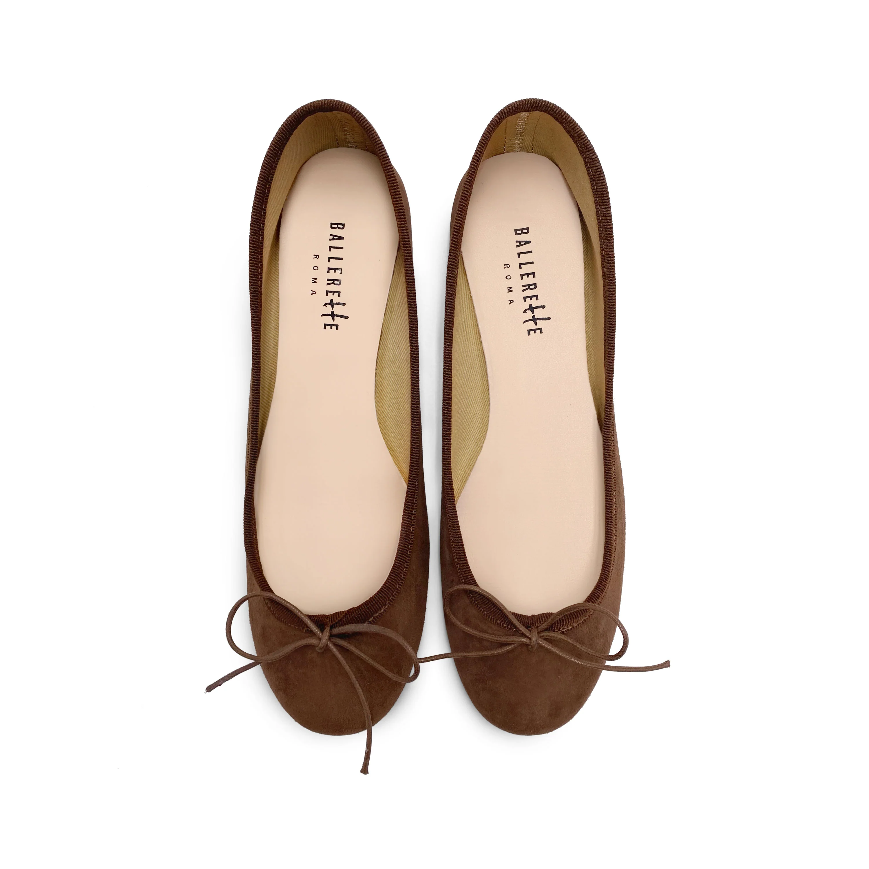 Ballerine in camoscio marrone scuro