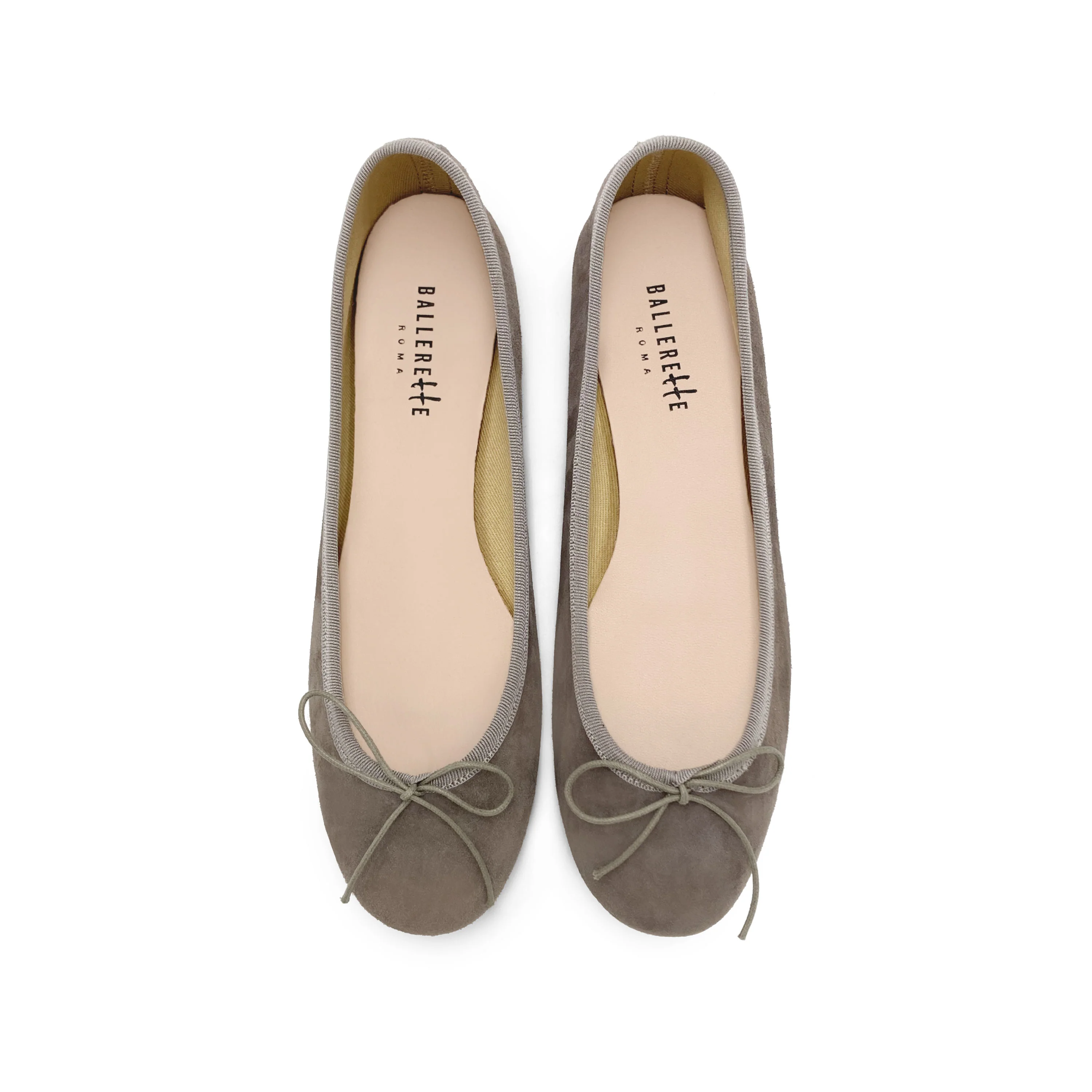 Ballerine in camoscio taupe