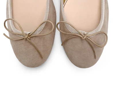 Ballerine in camoscio tortora - Image 5