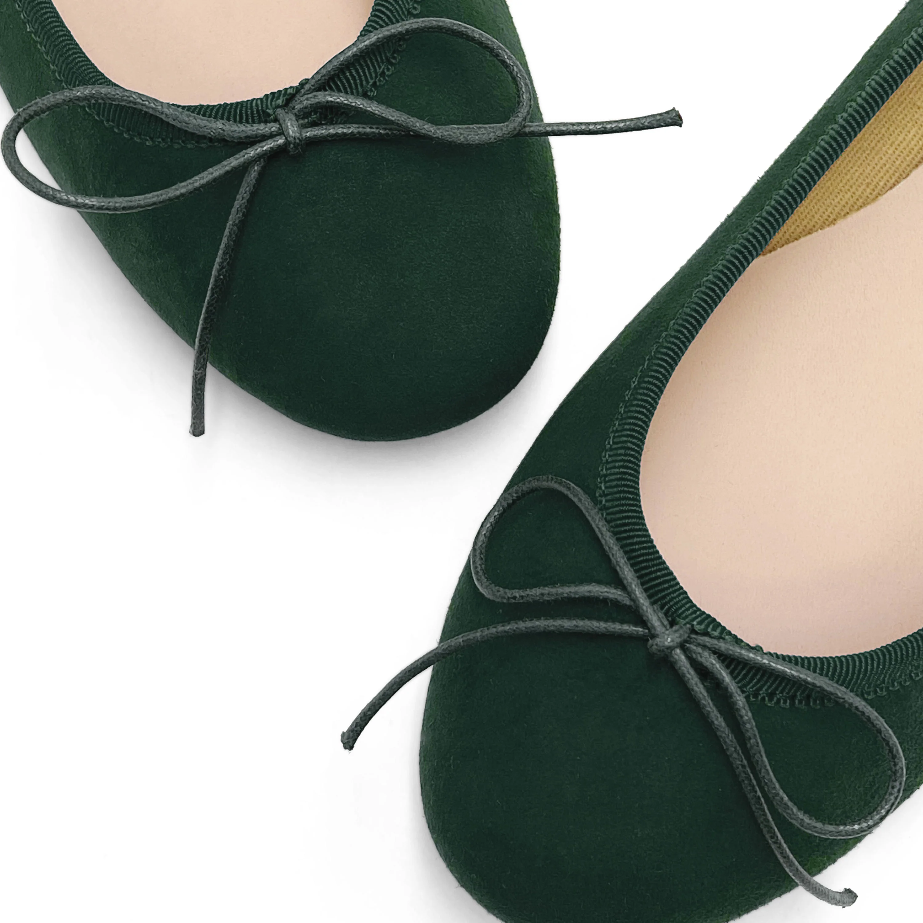 Ballerine in camoscio verdi bottiglia - Image 3