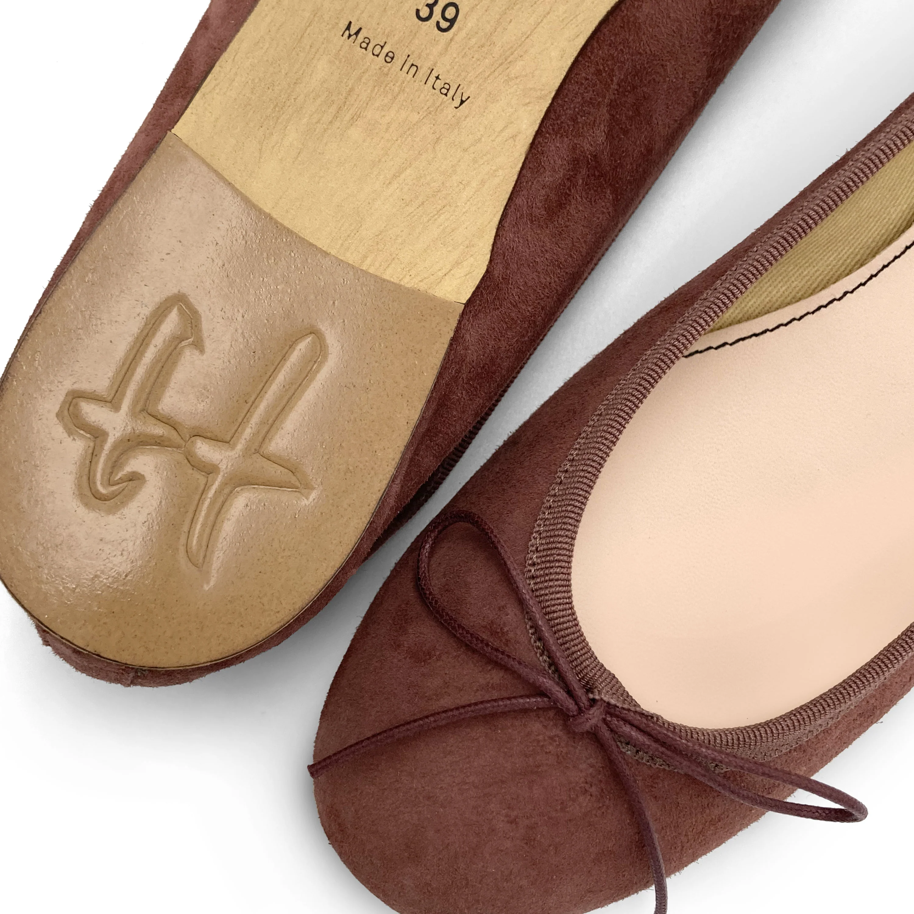 Ballerine in camoscio vino - Image 5