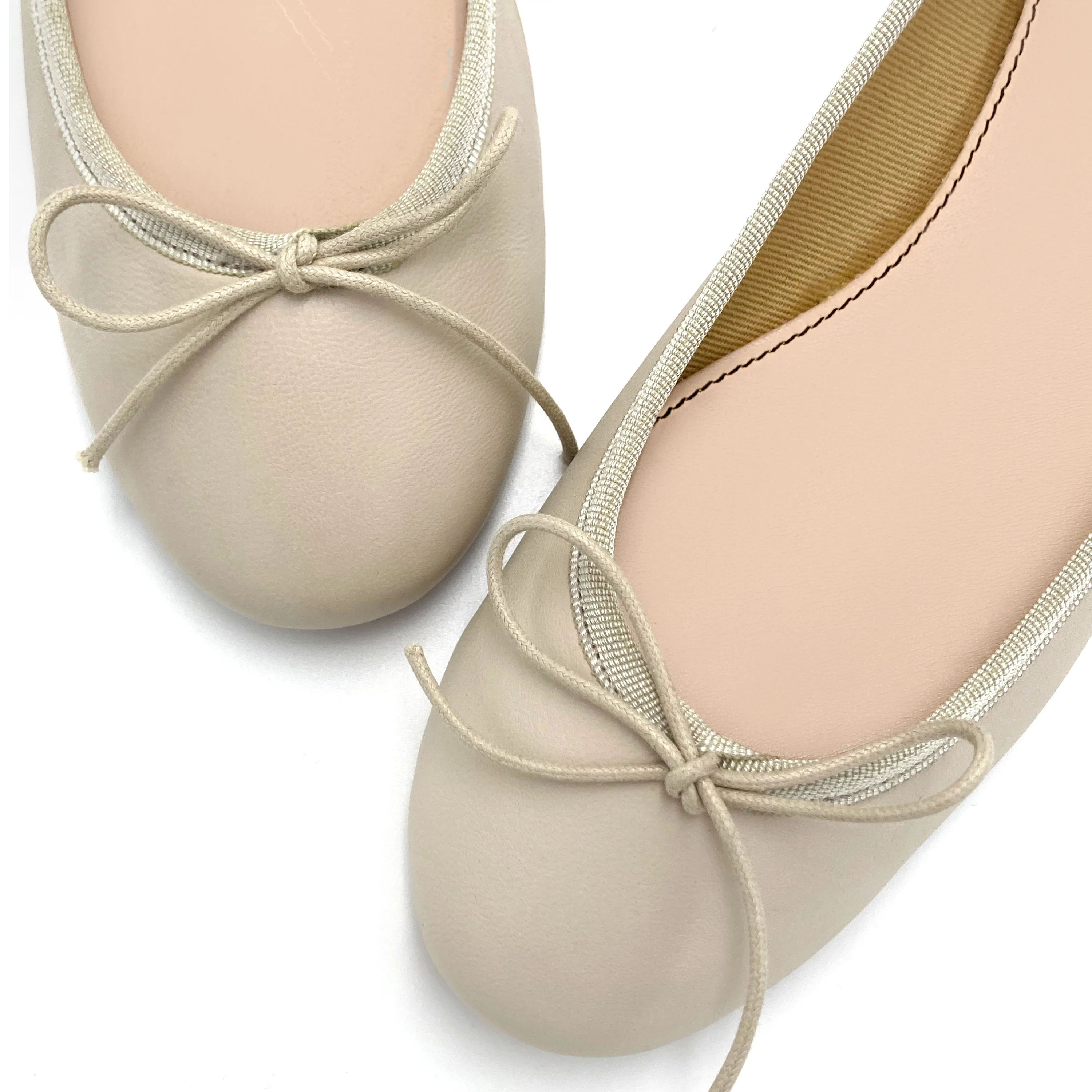 Ballerine in pelle beige - Image 3