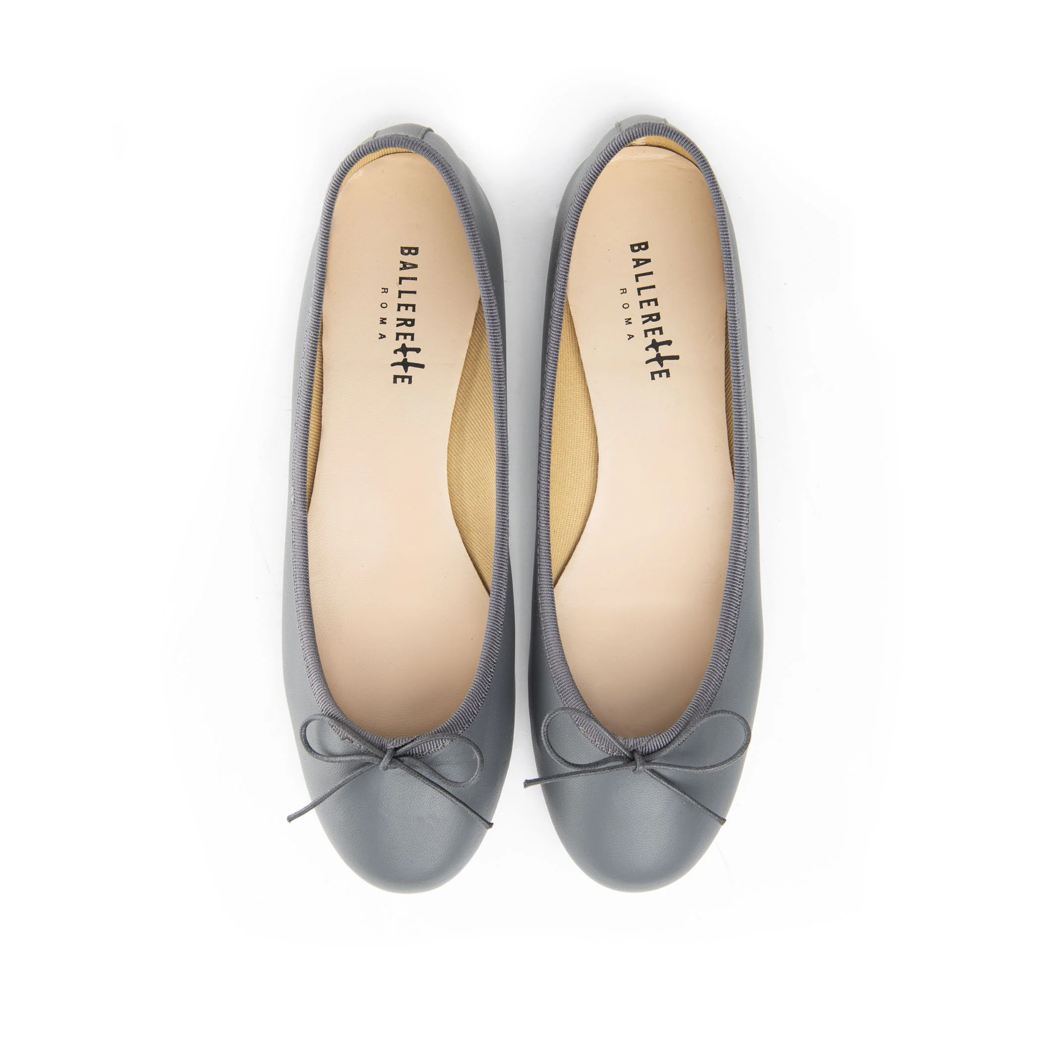 Ballerine in pelle grigie fumo