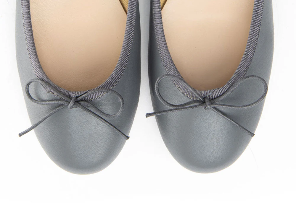 Ballerine in pelle grigie fumo - Image 5