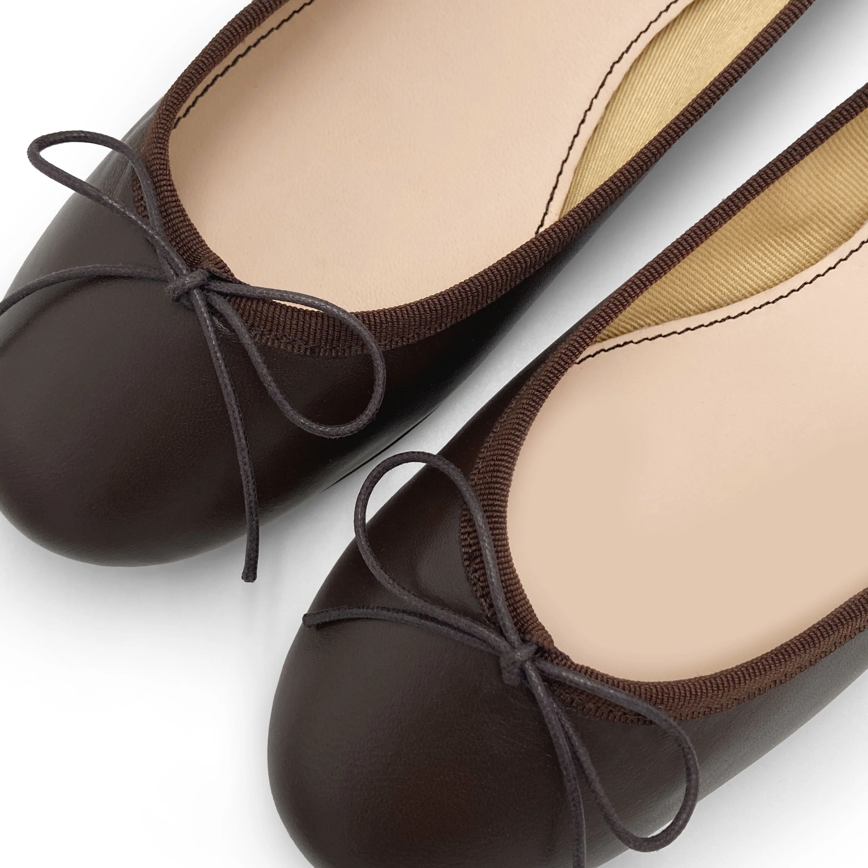 Ballerine in pelle marroni testa di moro - Image 3