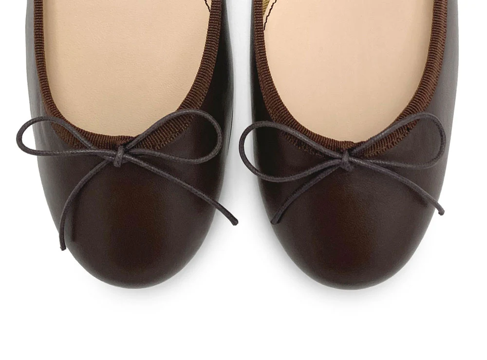 Ballerine in pelle marroni testa di moro - Image 5