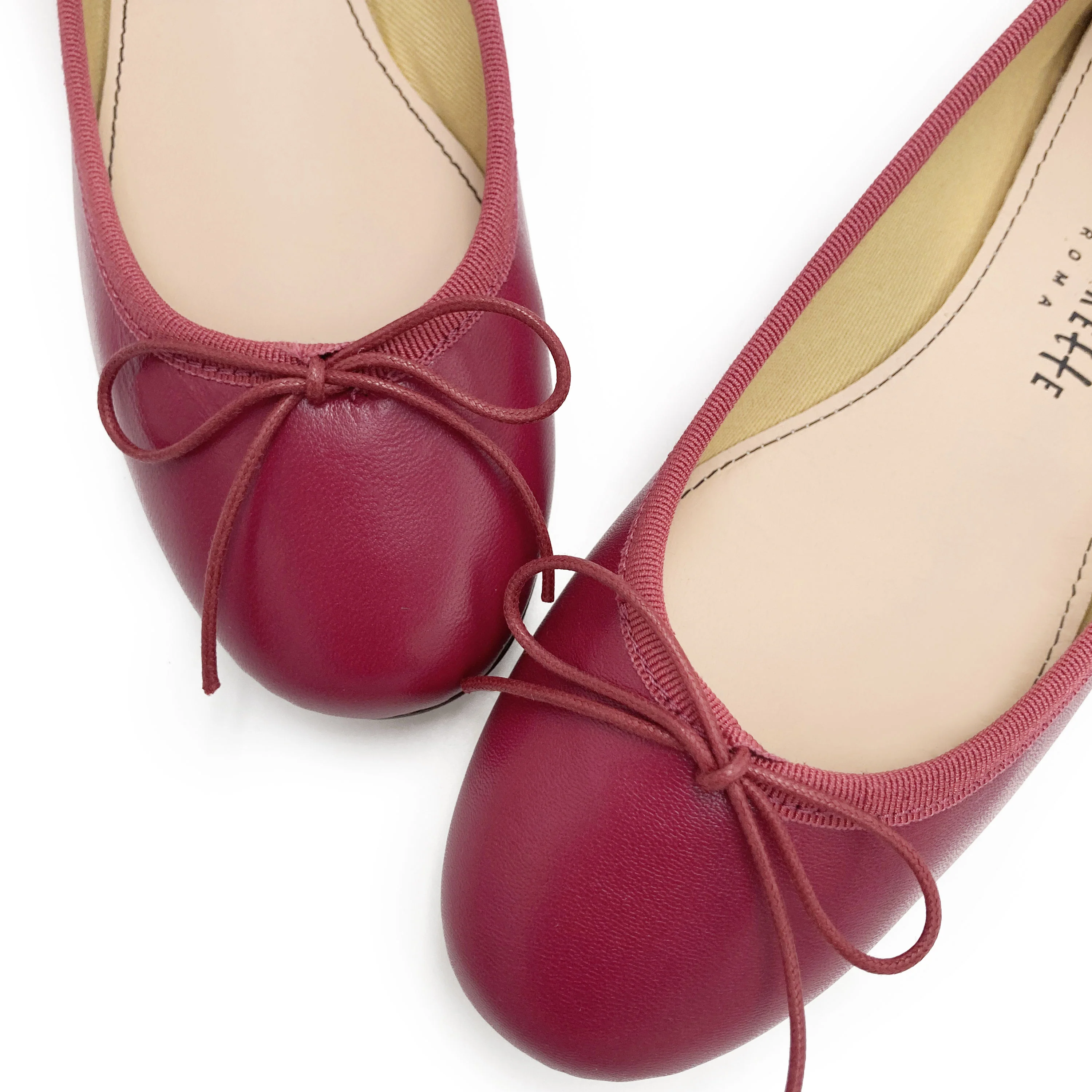Ballerine in pelle prugna - Image 3