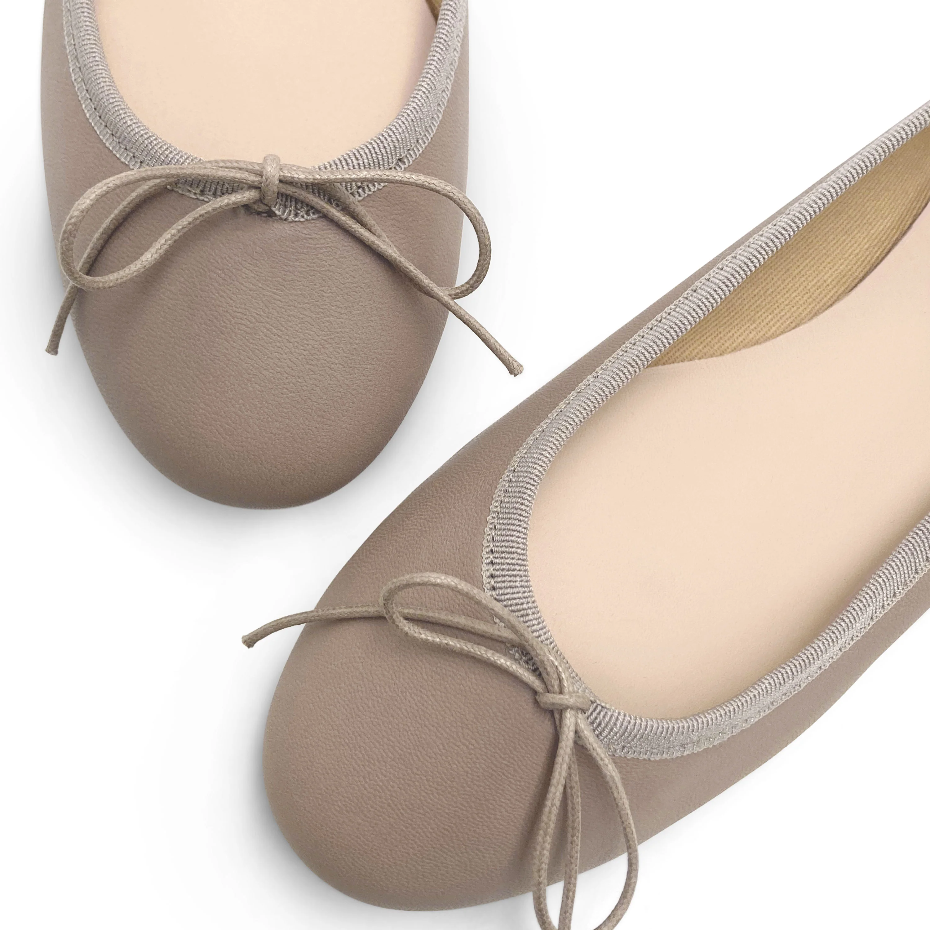 Ballerine in pelle tortora - Image 3