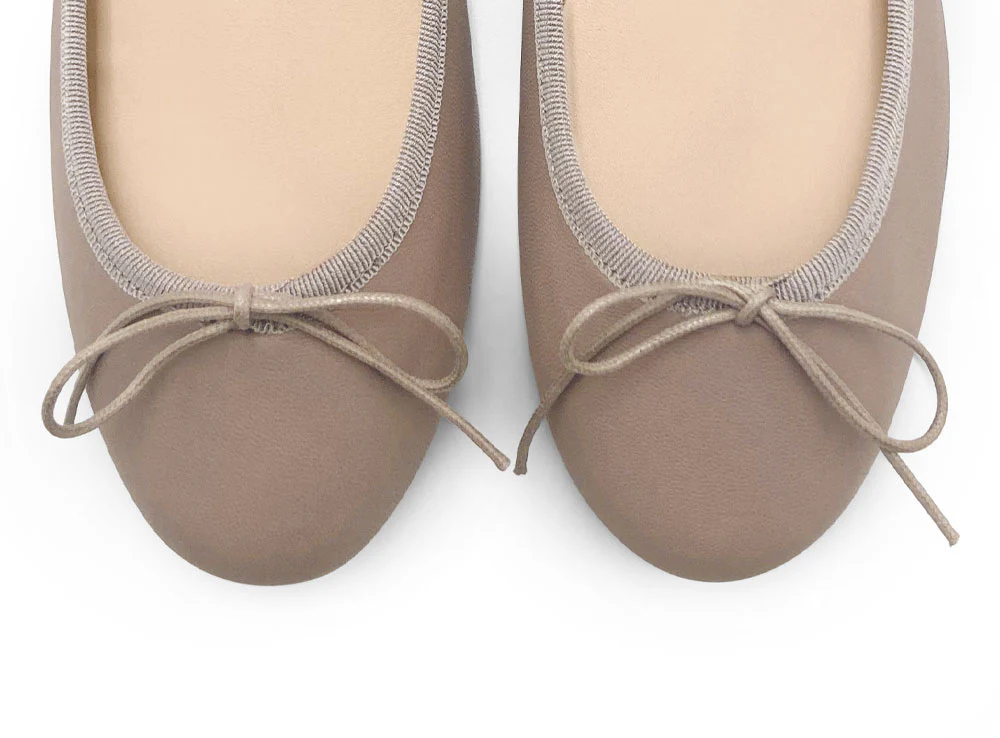 Ballerine in pelle tortora - Image 6